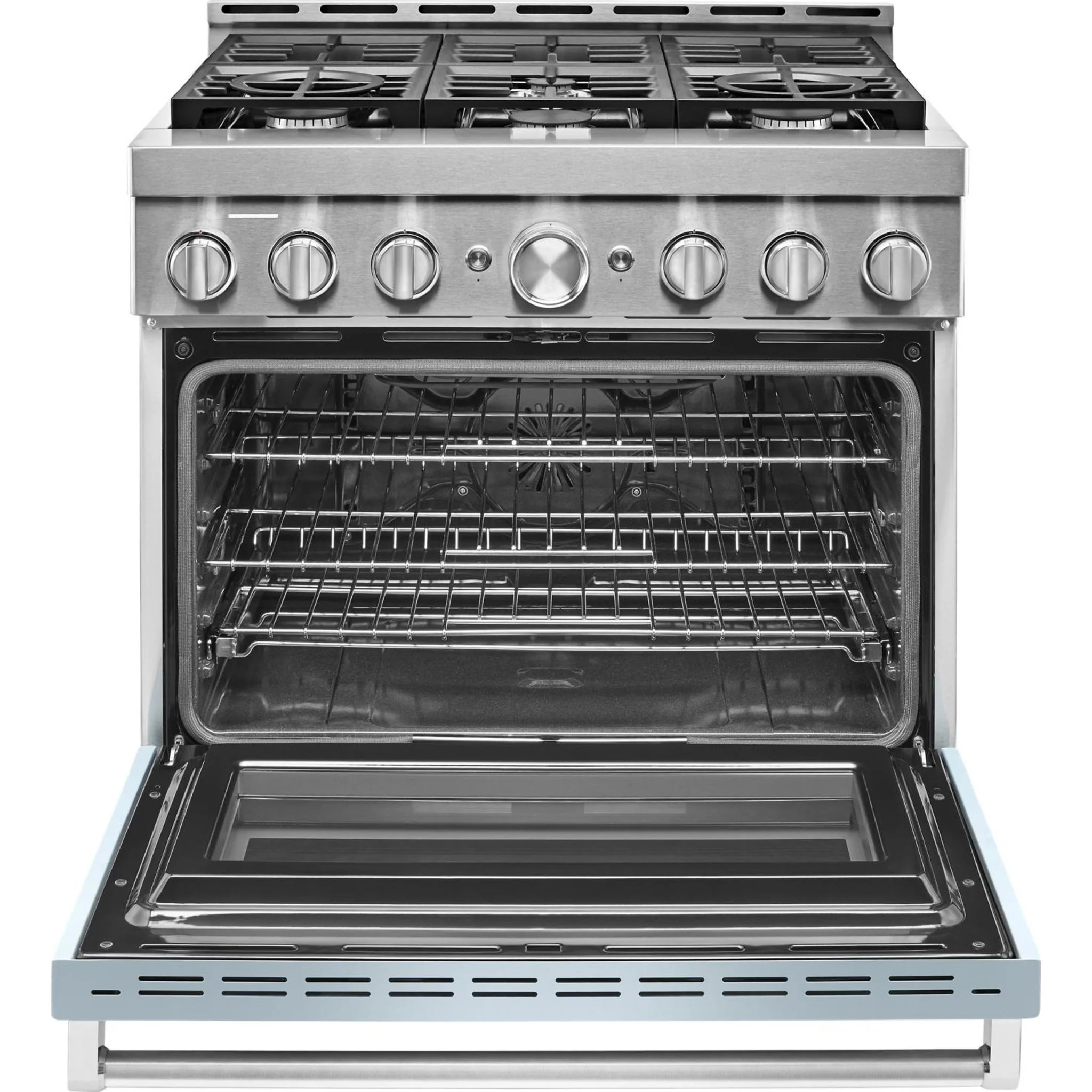 KitchenAid  36'' Smart Commercial-Style Gas Range with 6 Burners - Misty Blue (KFGC506JMB) - Image 41