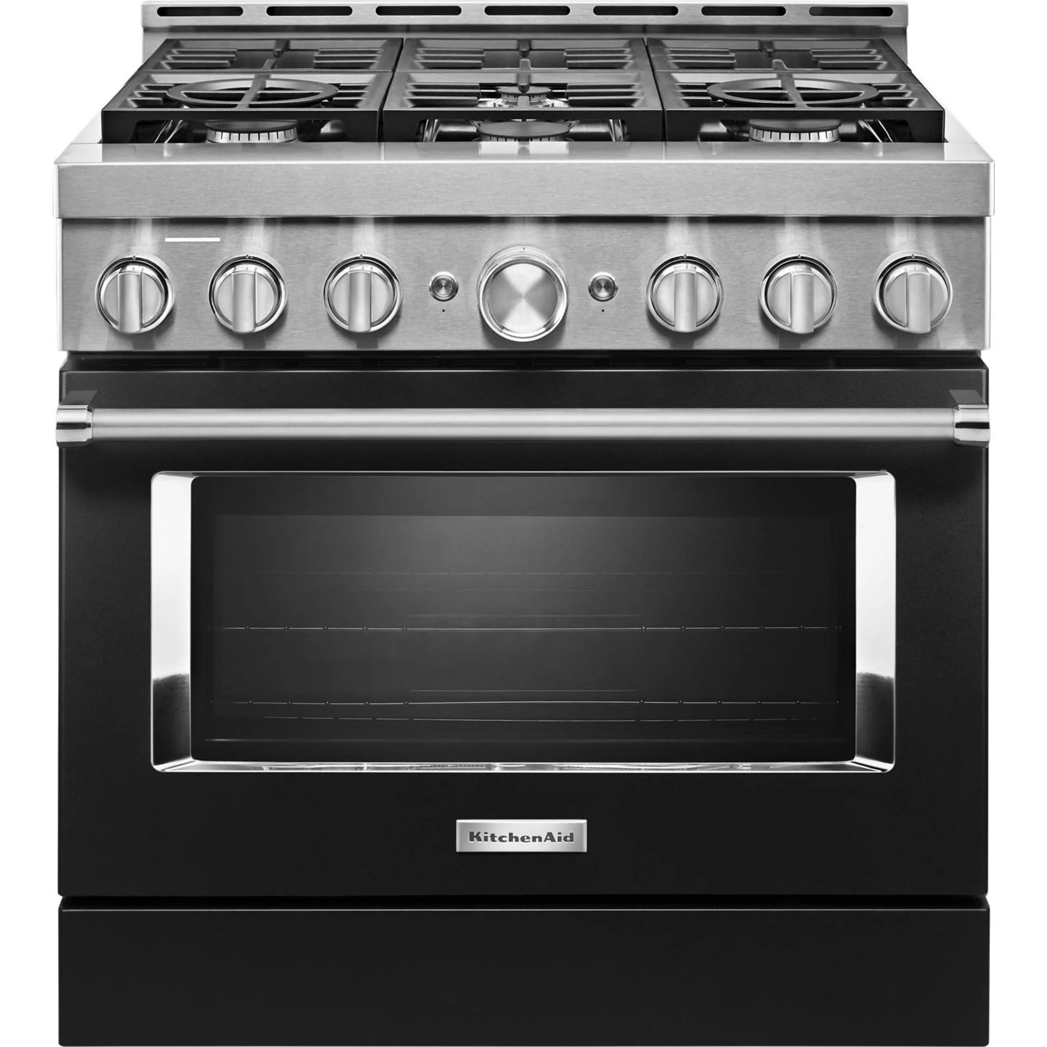 KitchenAid  36'' Smart Commercial-Style Gas Range with 6 Burners - Imperial Black (KFGC506JBK) - Image 13