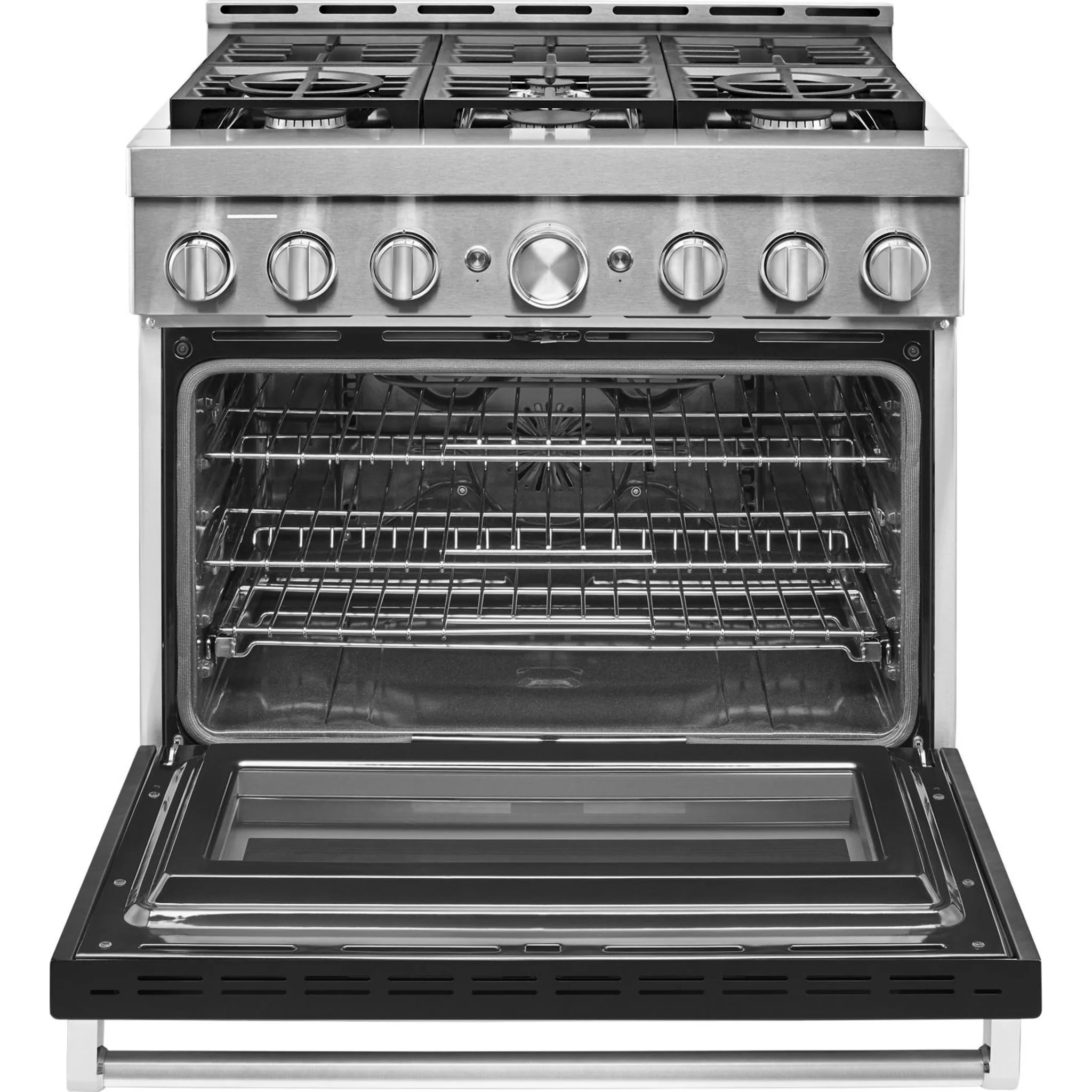 KitchenAid  36'' Smart Commercial-Style Gas Range with 6 Burners - Imperial Black (KFGC506JBK) - Image 15