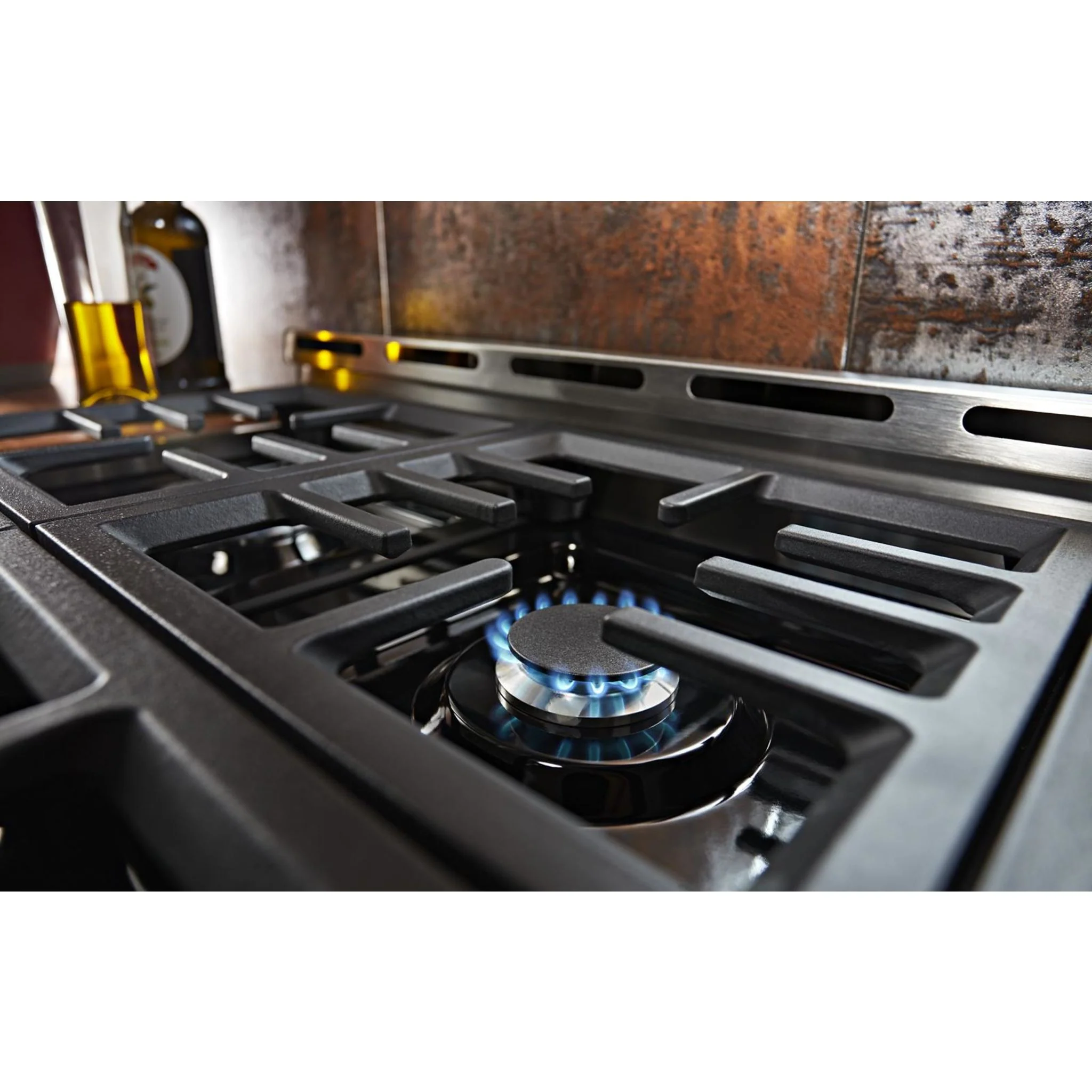 KitchenAid  36'' Smart Commercial-Style Gas Range with 6 Burners - Imperial Black (KFGC506JBK) - Image 7