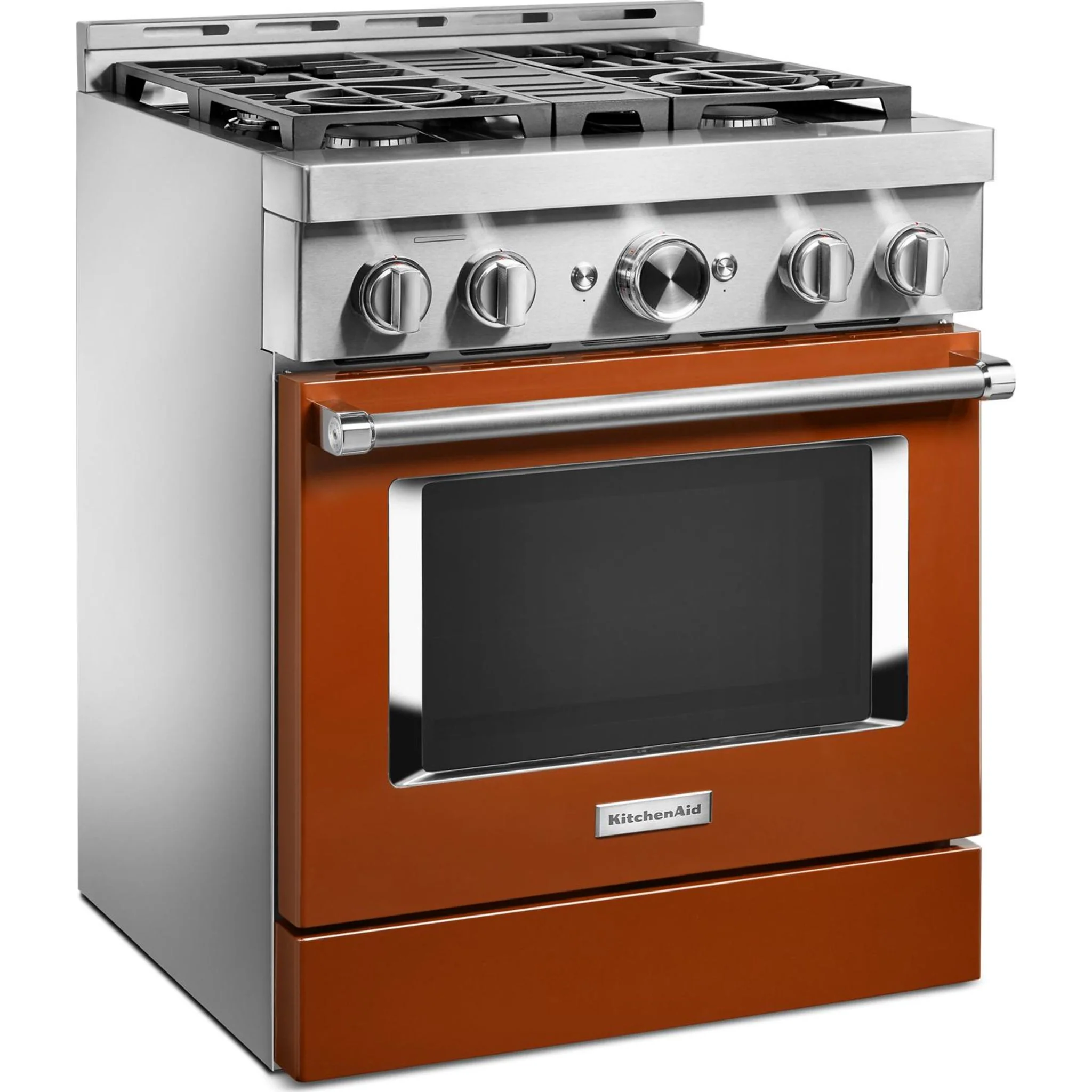 KitchenAid  30'' Smart Commercial-Style Gas Range with 4 Burners - Scorched Orange (KFGC500JSC) - Image 33