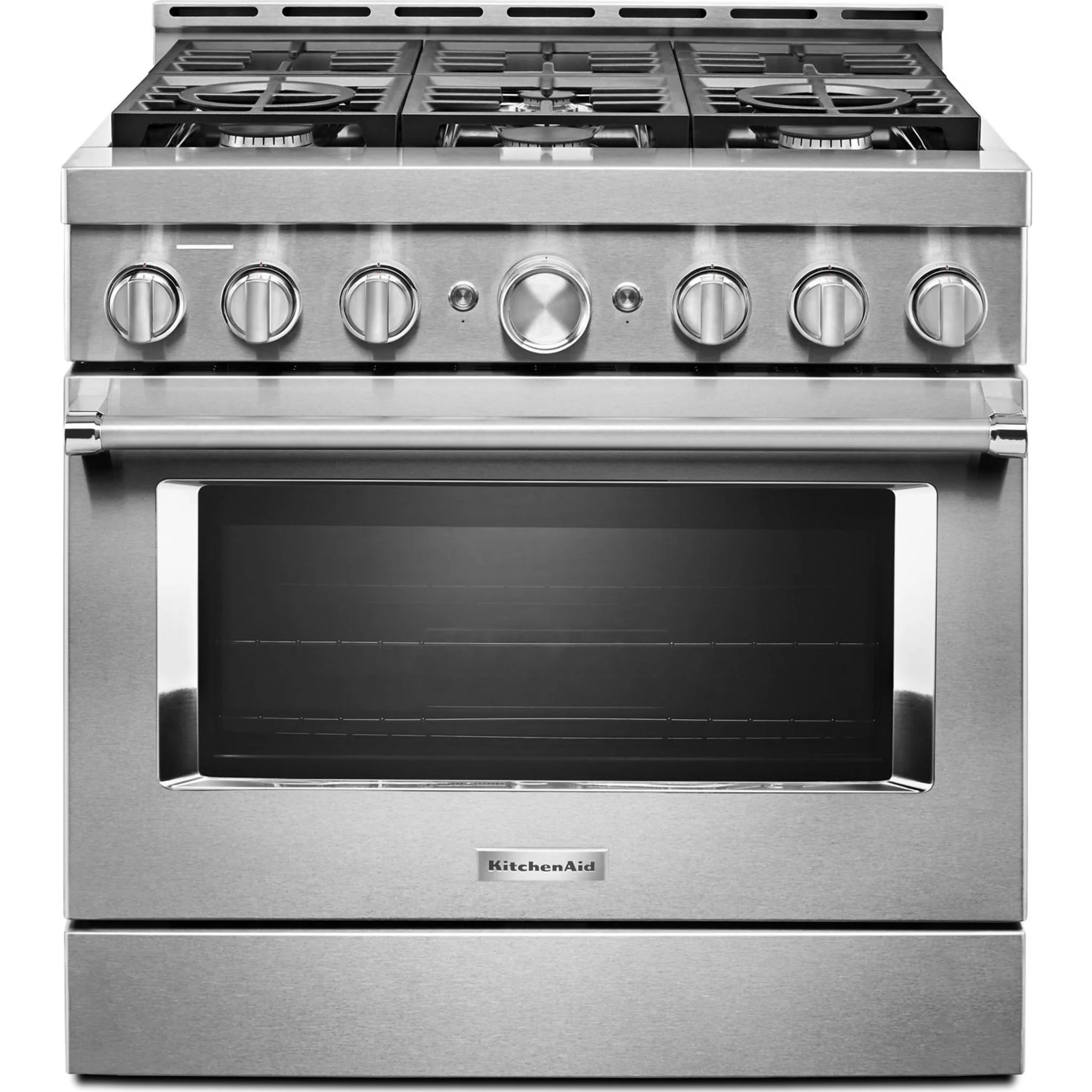 KitchenAid  36'' Smart Commercial-Style Gas Range with 6 Burners - Stainless Steel (KFGC506JSS) - Image 24