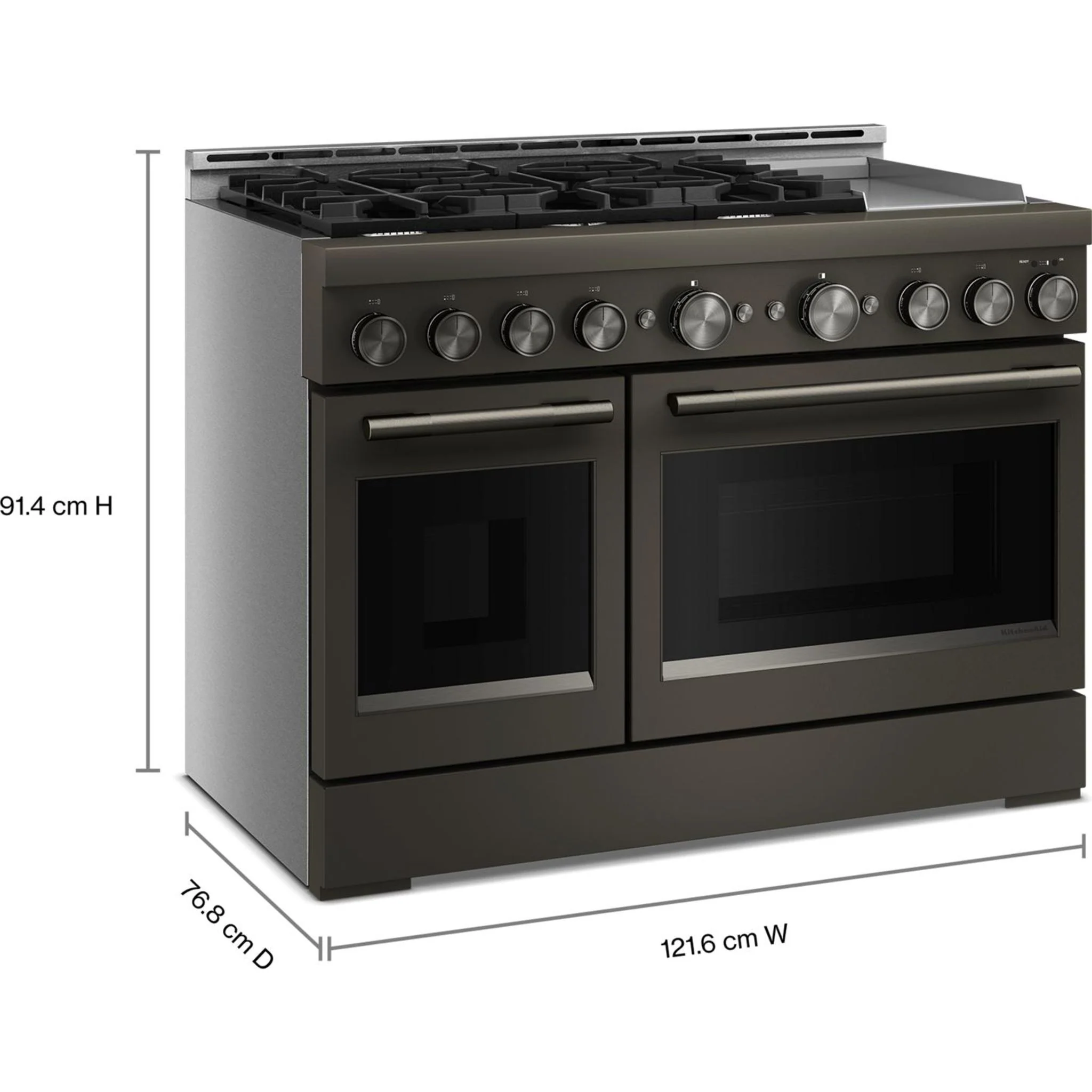 KitchenAid Gas Range (KFGD948SBE) - Black Ore - Image 7