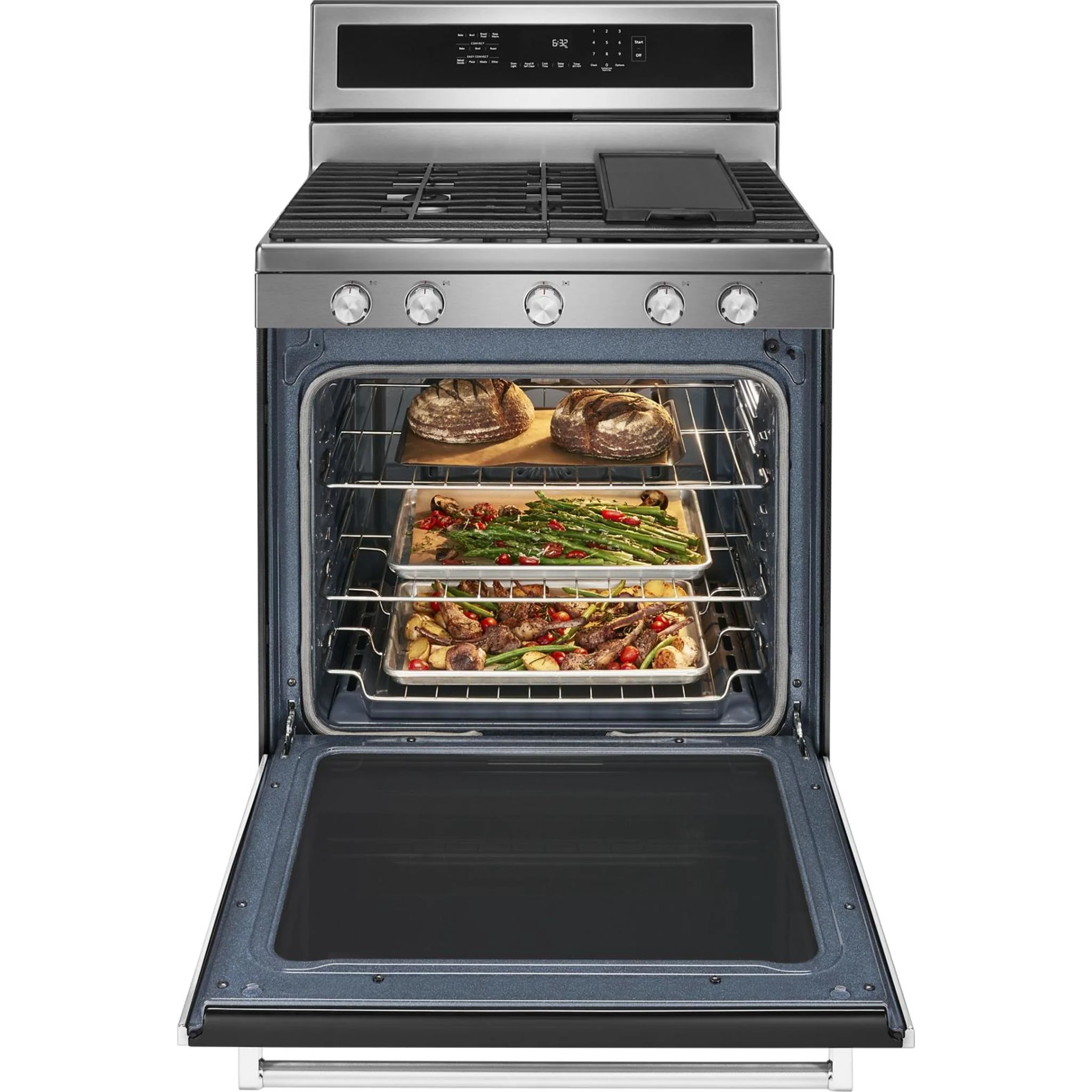 KitchenAid 30" 5-Burner Gas Convection Range - Stainless Steel (KFGG500ESS) - Image 23