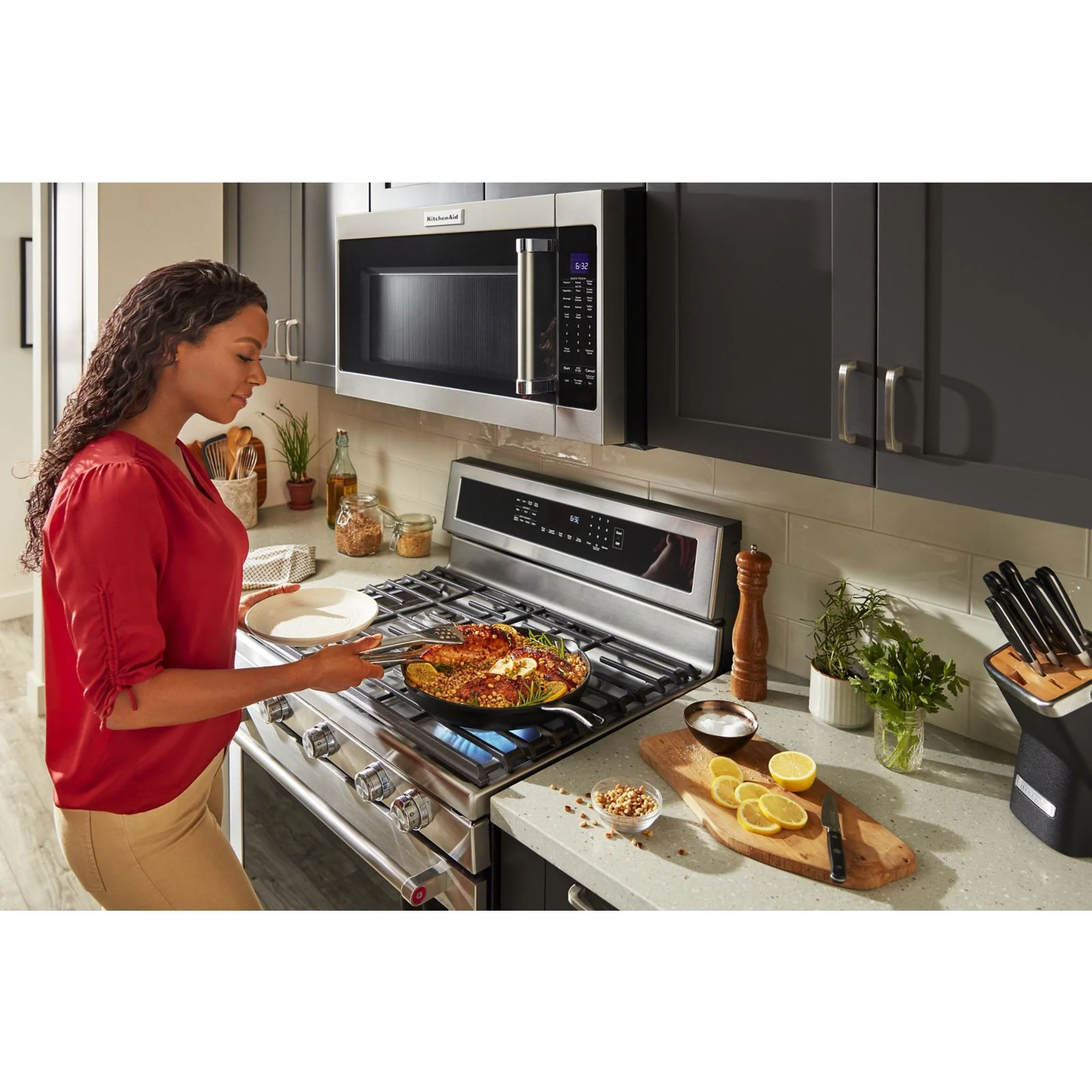 KitchenAid 30" 5-Burner Gas Convection Range - Stainless Steel (KFGG500ESS) - Image 24