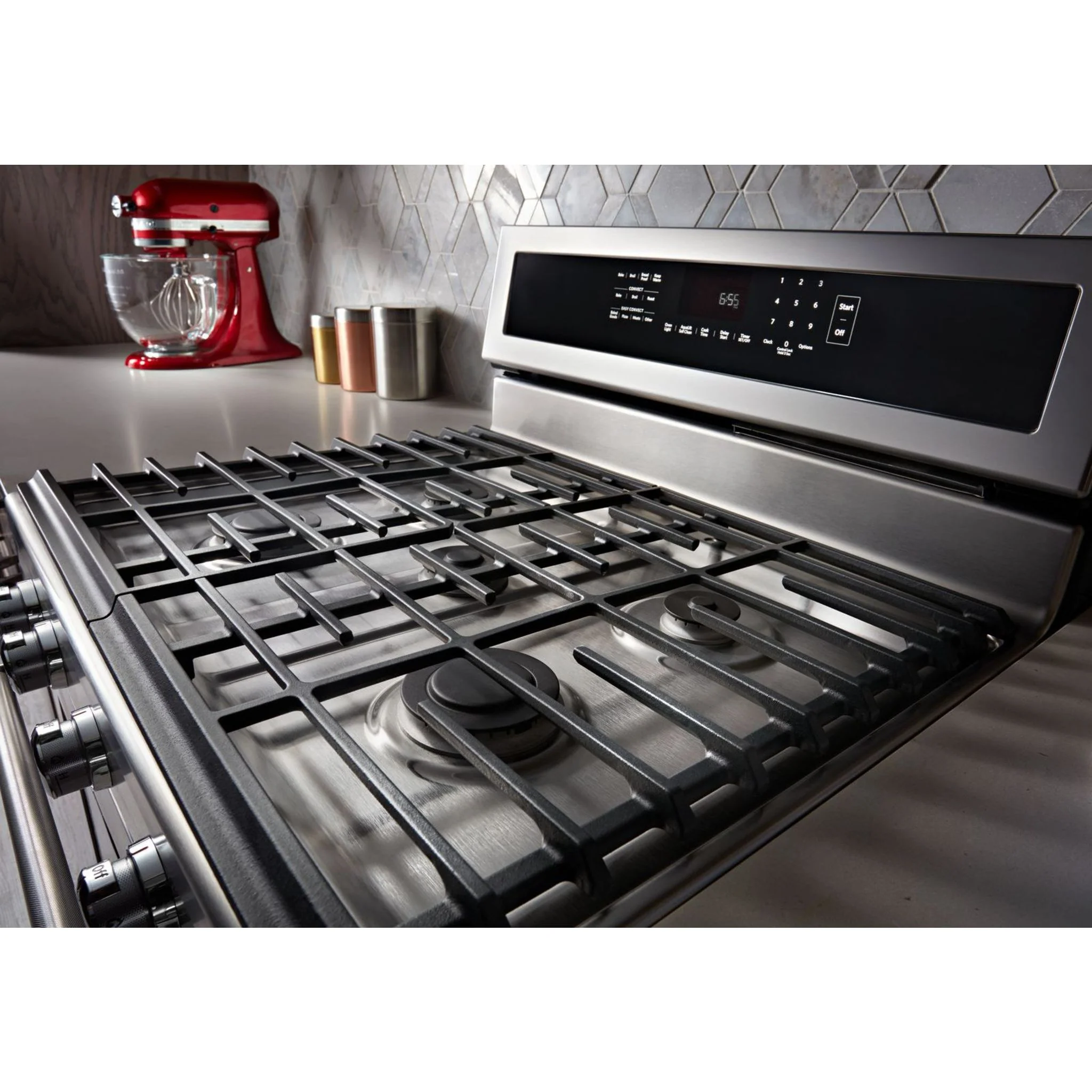 KitchenAid 30" 5-Burner Gas Convection Range - Stainless Steel (KFGG500ESS) - Image 37