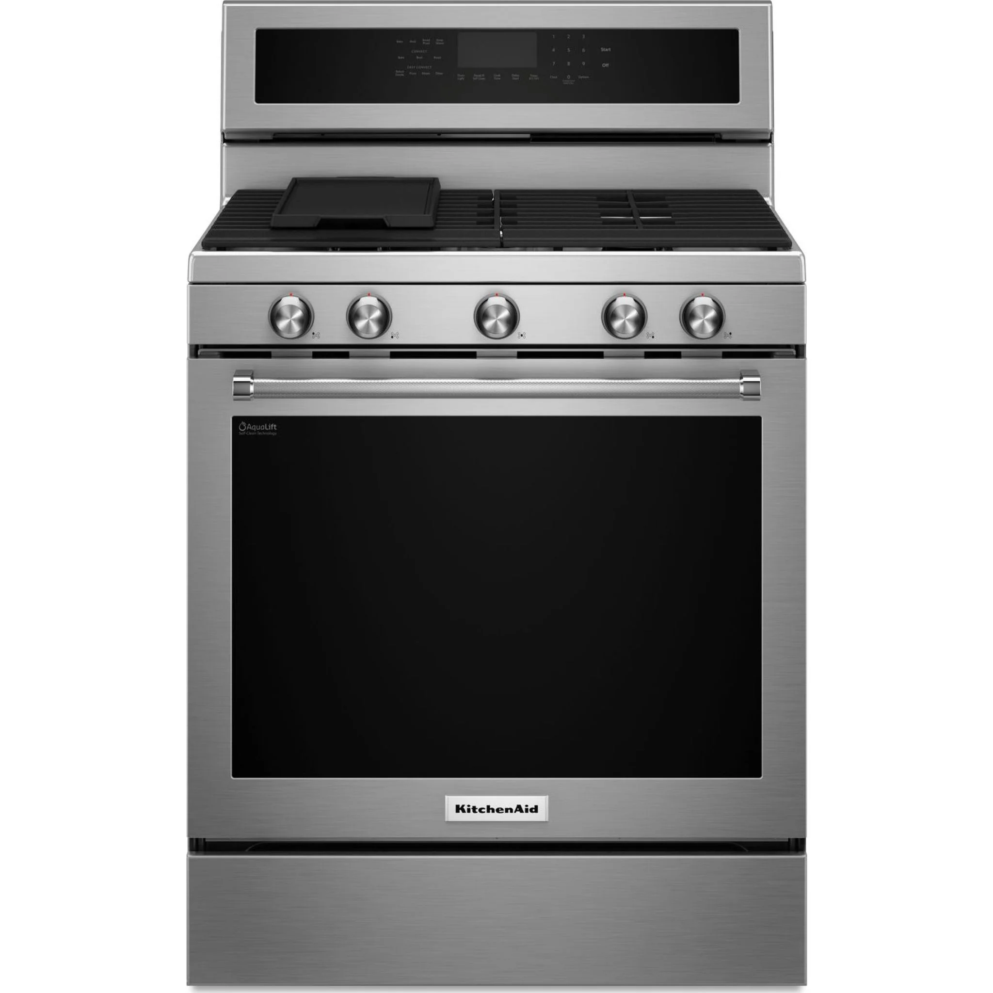 KitchenAid 30" 5-Burner Gas Convection Range - Stainless Steel (KFGG500ESS) - Image 4