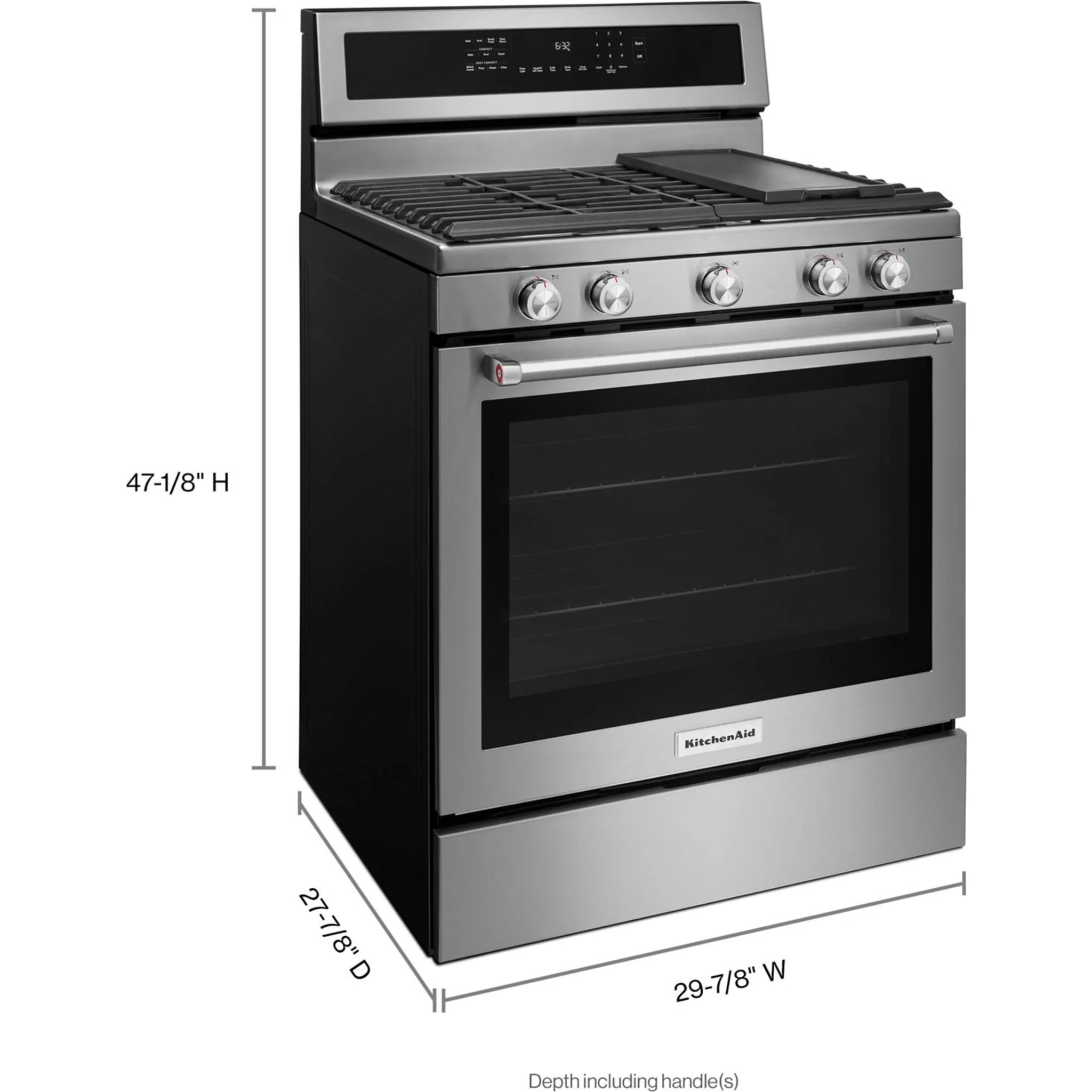 KitchenAid 30" 5-Burner Gas Convection Range - Stainless Steel (KFGG500ESS) - Image 40