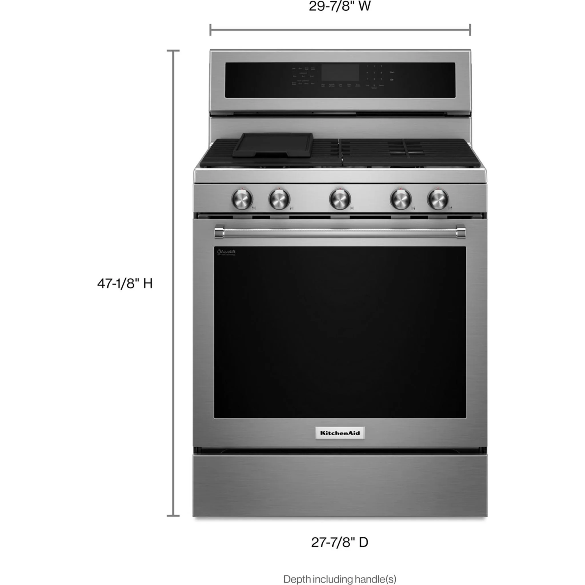 KitchenAid 30" 5-Burner Gas Convection Range - Stainless Steel (KFGG500ESS) - Image 42