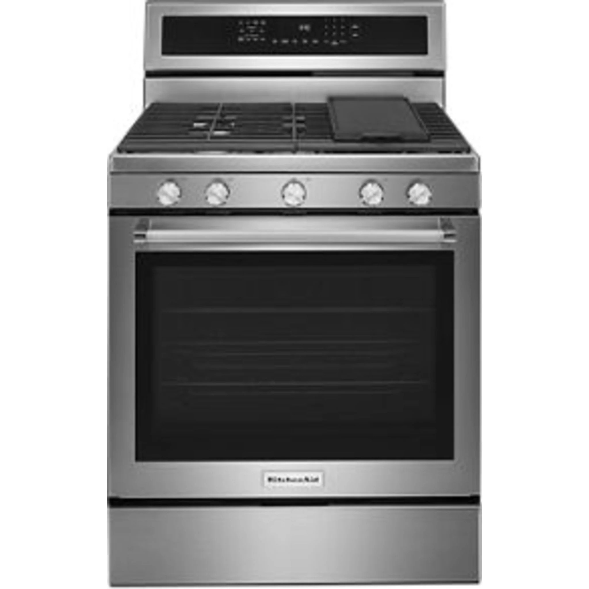 KitchenAid 30" 5-Burner Gas Convection Range - Stainless Steel (KFGG500ESS) - Image 8