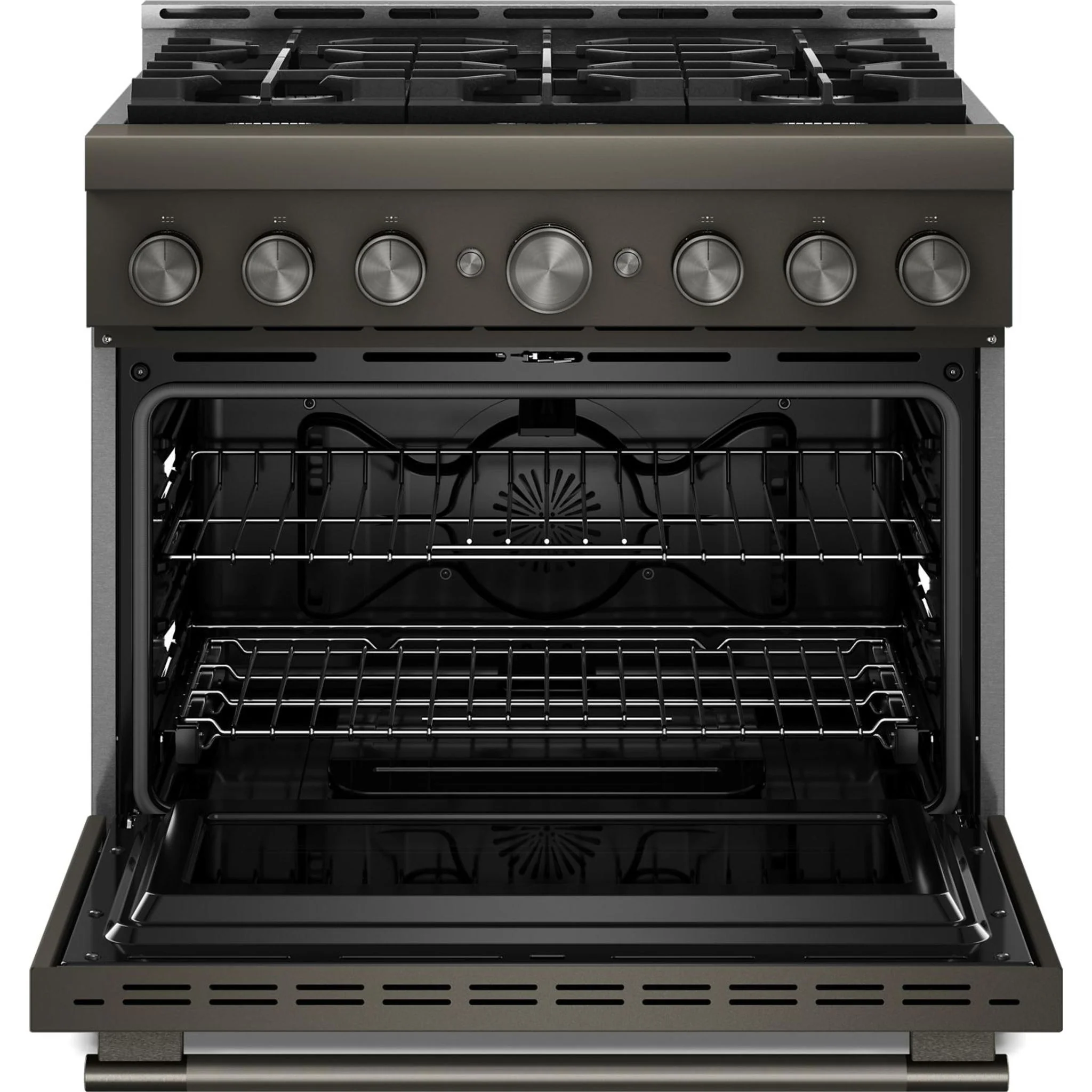 KitchenAid 36-Inch 6 Burner Commercial-Style Gas Range with No Preheat Air Fry Mode -Black Ore (KFGS936SBE) - Image 4