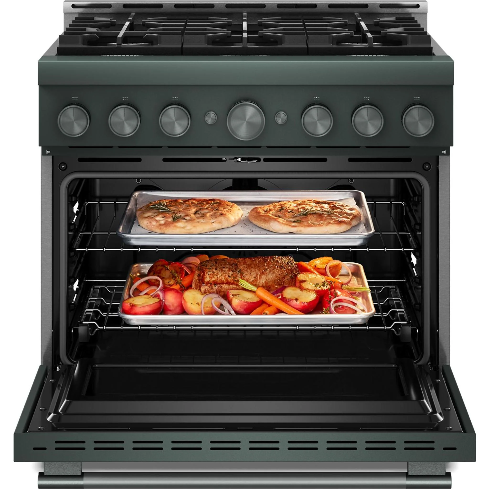 KitchenAid 36-Inch 6 Burner Commercial-Style Gas Range with No Preheat Air Fry Mode -Juniper (KFGS936SJP) - Image 3