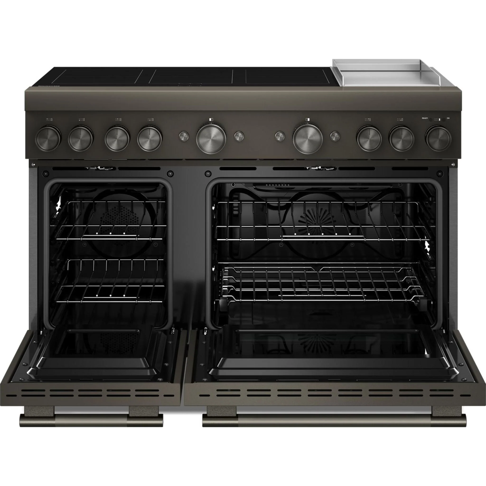 KitchenAid 48-Inch 6-Element Induction Freestanding Commercial-Style Range with Griddle -Black Ore (KFID948SBE) - Image 2