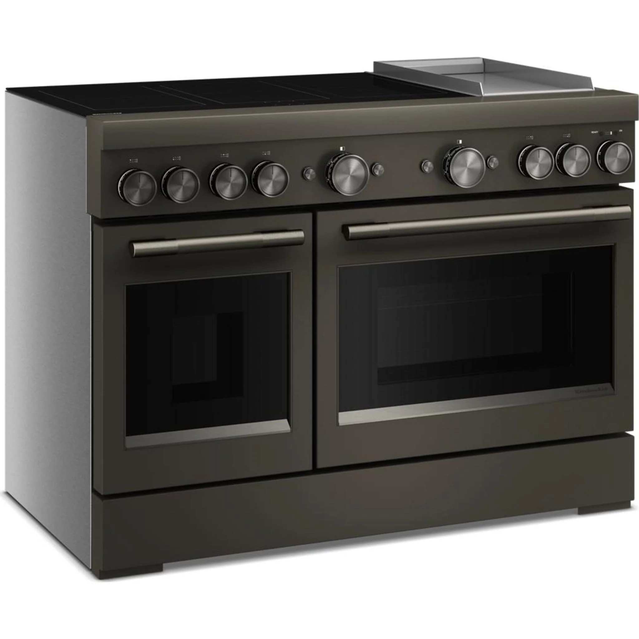 KitchenAid 48-Inch 6-Element Induction Freestanding Commercial-Style Range with Griddle -Black Ore (KFID948SBE) - Image 4