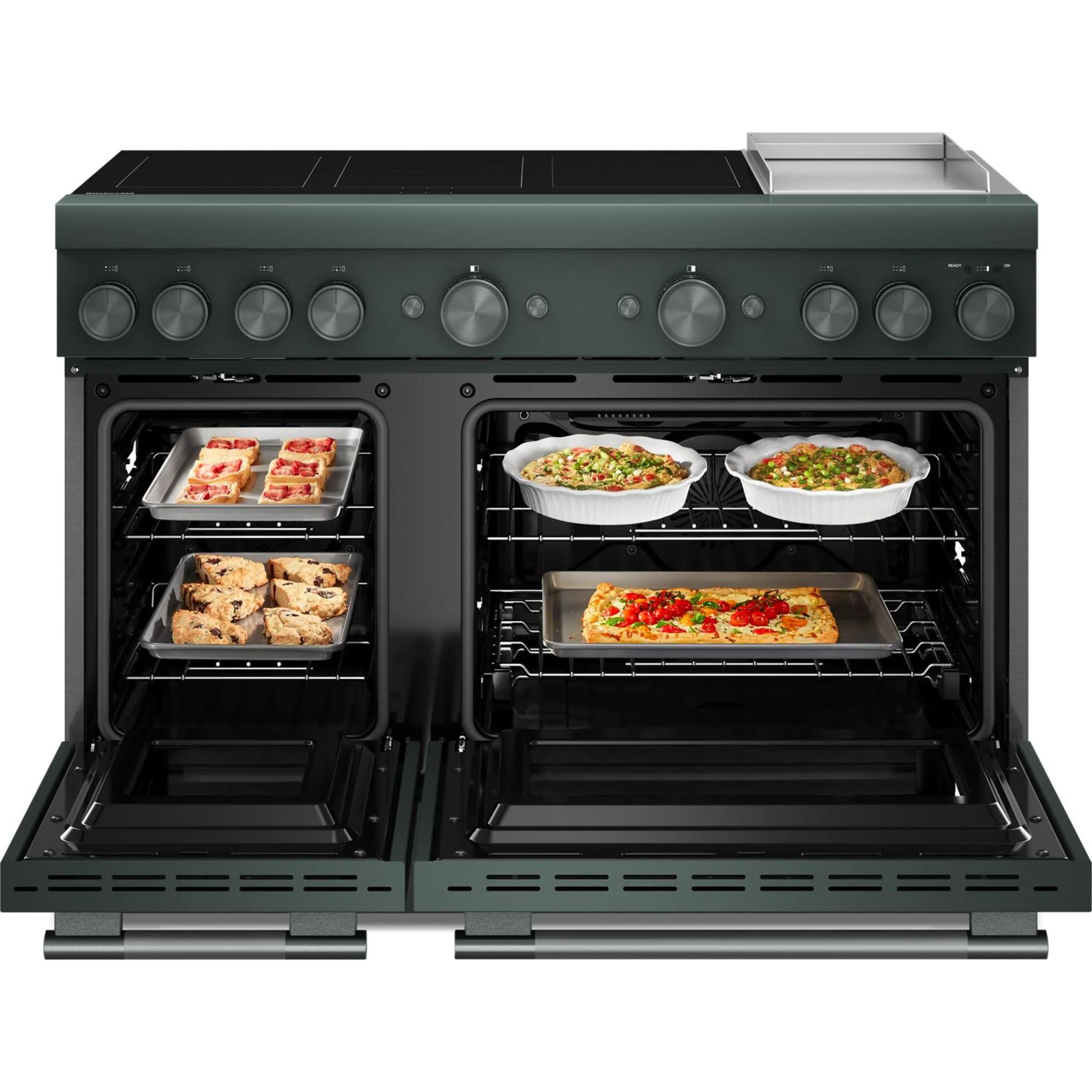 KitchenAid 48-Inch 6-Element Induction Freestanding Commercial-Style Range with Griddle -Juniper (KFID948SJP) - Image 3