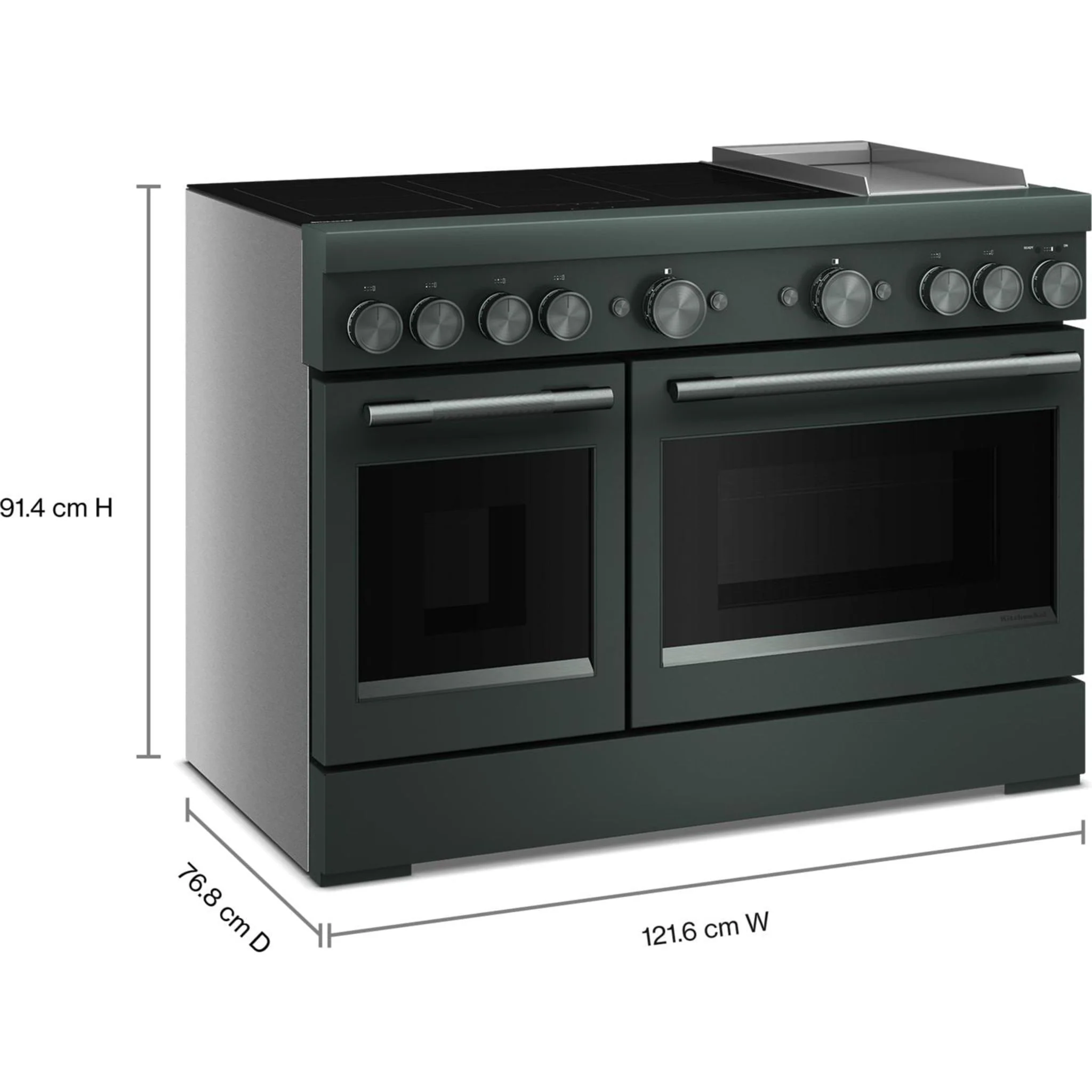 KitchenAid 48-Inch 6-Element Induction Freestanding Commercial-Style Range with Griddle -Juniper (KFID948SJP) - Image 4