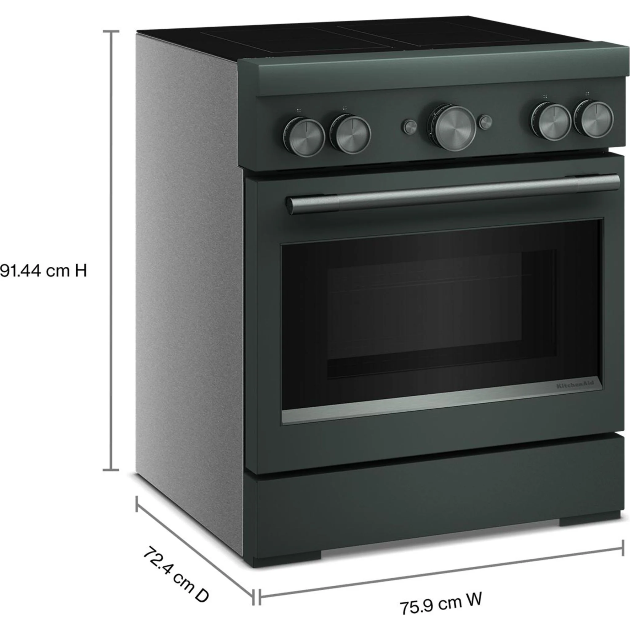 KitchenAid 30-Inch 4-Element Induction Freestanding Commercial-Style Range with Air Fry -Juniper (KFIS930SJP) - Image 4