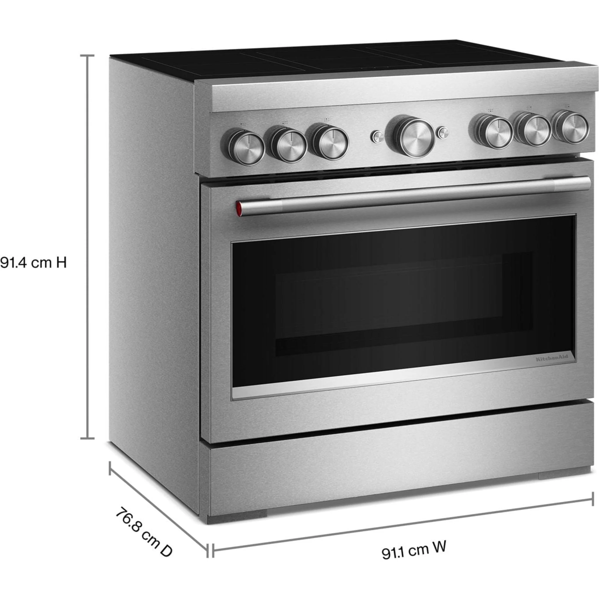 KitchenAid 36-Inch 6-Element Induction Freestanding Commercial-Style Range with Air Fry -Stainless Steel (KFIS936SSS) - Image 8