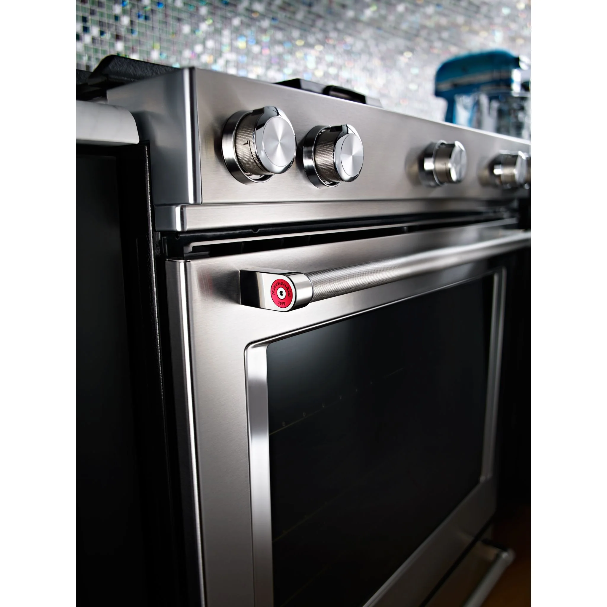 KitchenAid 30-Inch 5 Burner Front Control Gas Convection Range with Baking Drawer -Stainless Steel (KSGB900ESS) - Image 9