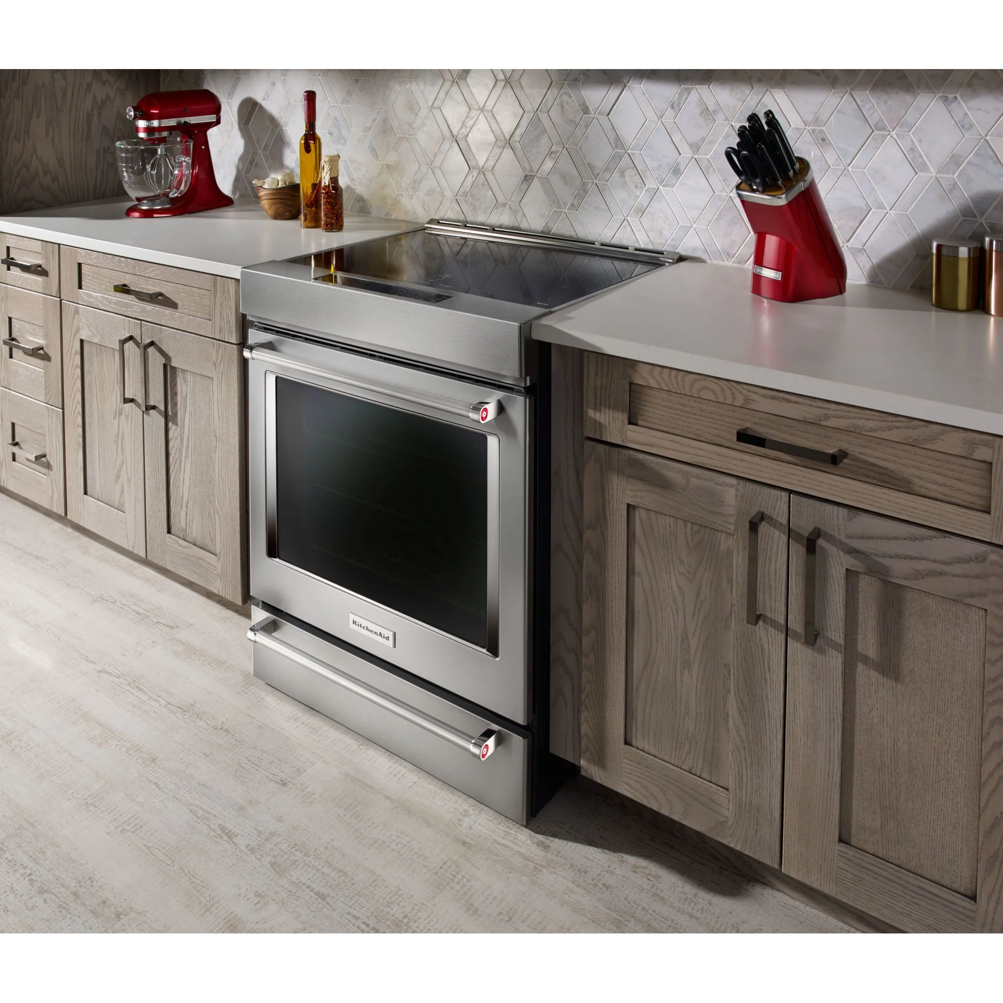 KitchenAid  30" 4-Element Induction Convection Front Control Range with Baking Drawer (KSIB900ESS) - Image 14