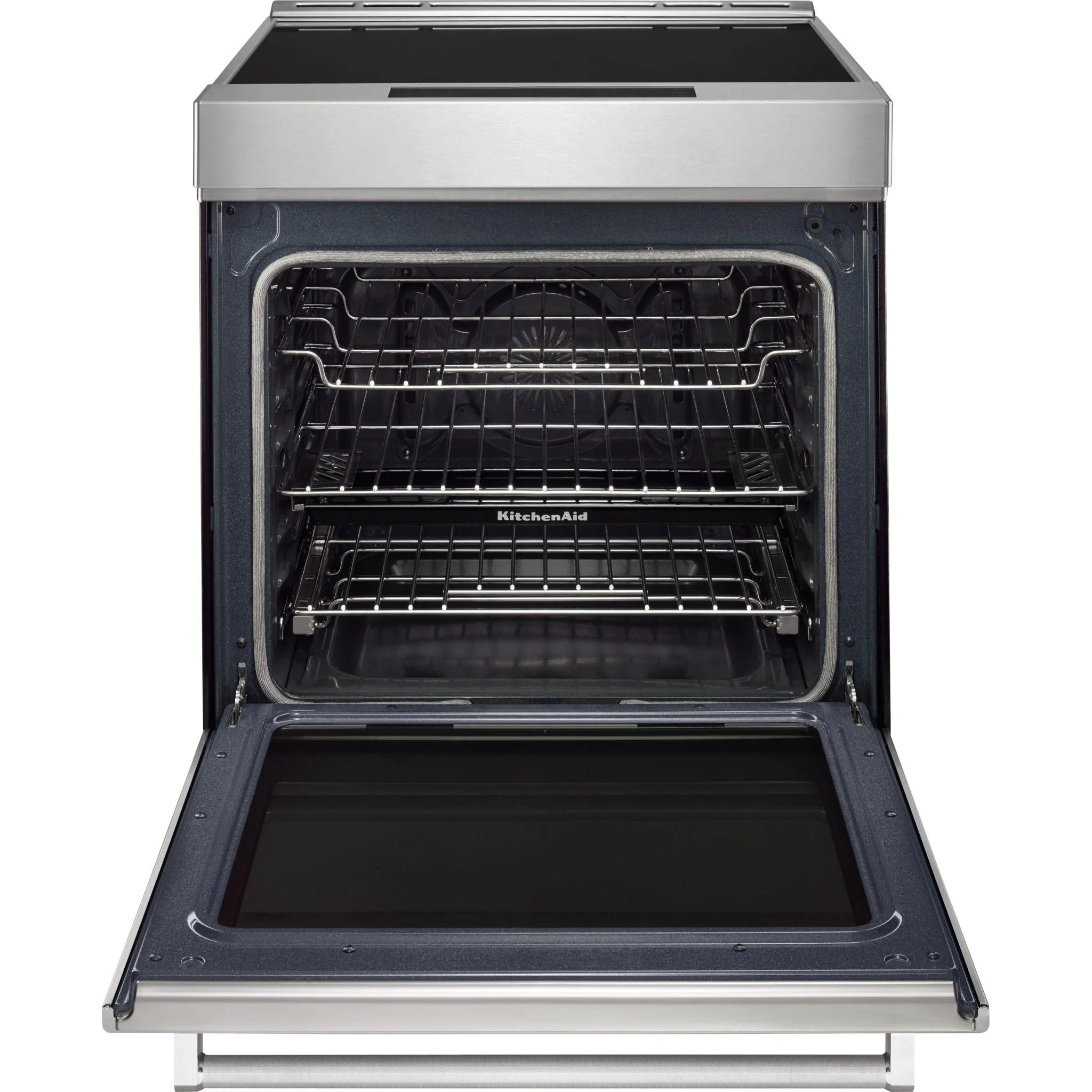 KitchenAid  30" 4-Element Induction Convection Front Control Range with Baking Drawer (KSIB900ESS) - Image 2