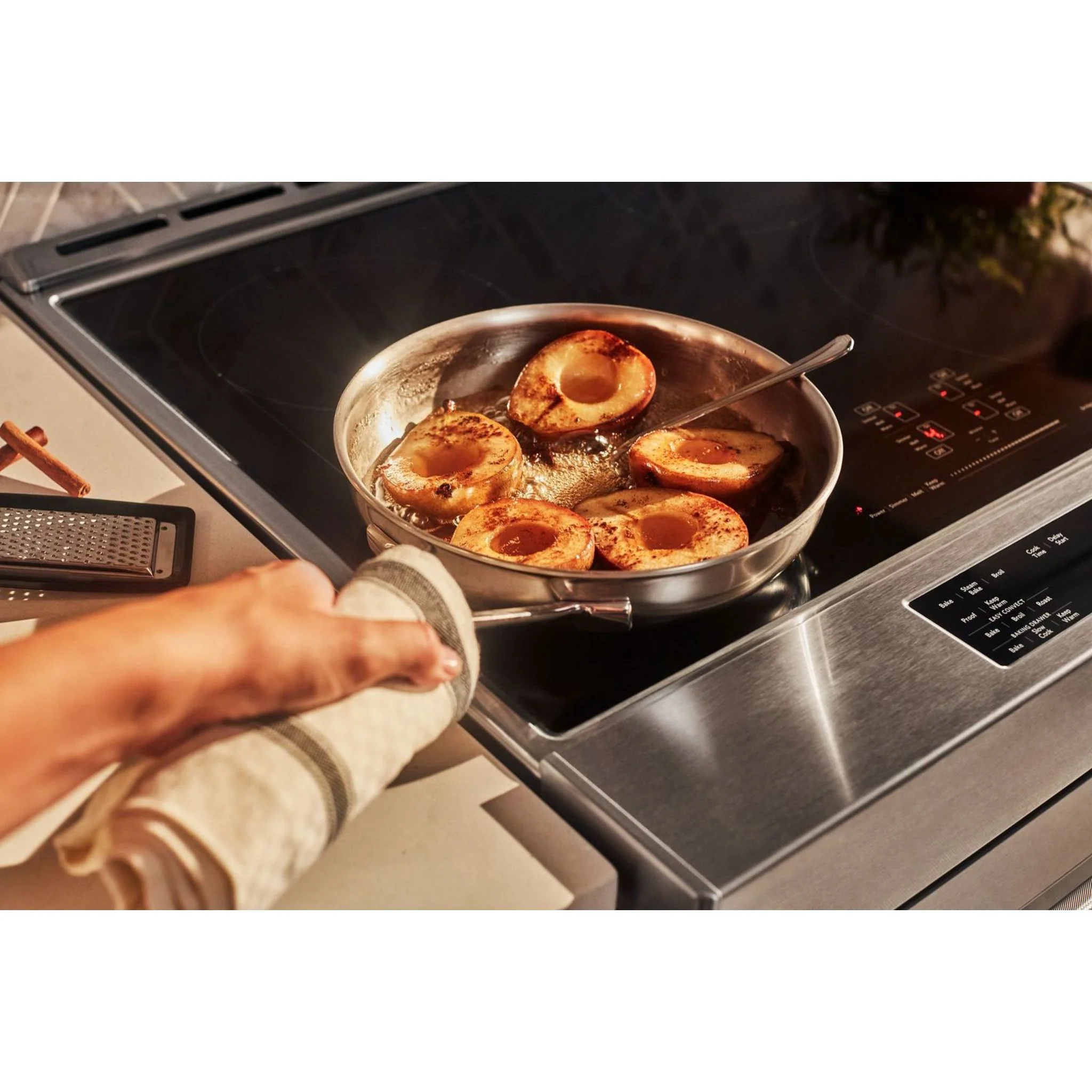 KitchenAid  30" 4-Element Induction Convection Front Control Range with Baking Drawer (KSIB900ESS) - Image 24