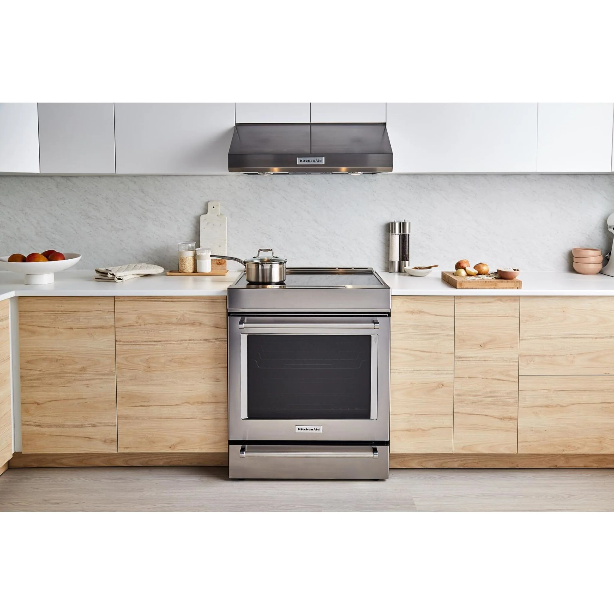 KitchenAid  30" 4-Element Induction Convection Front Control Range with Baking Drawer (KSIB900ESS) - Image 33
