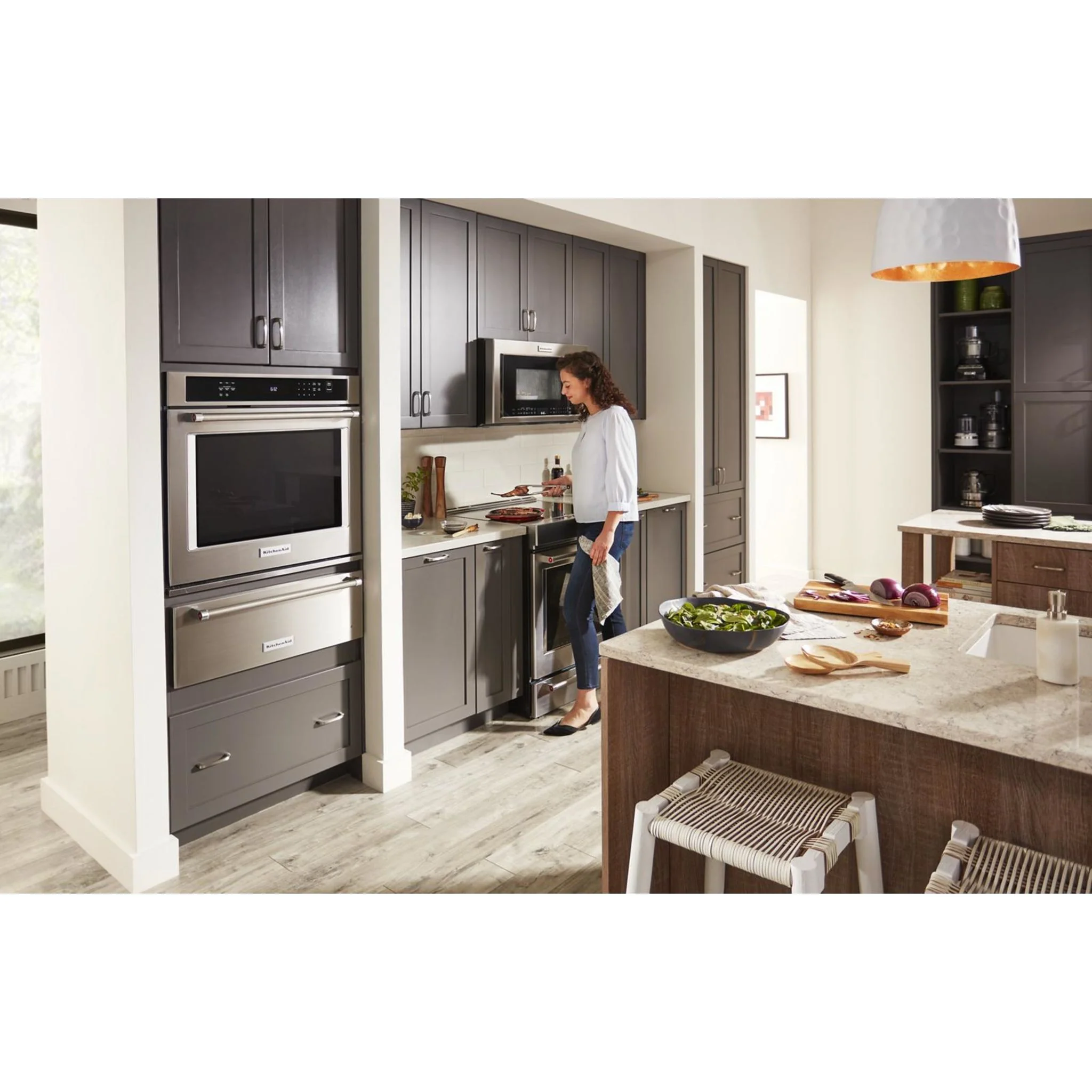 KitchenAid  30" 4-Element Induction Convection Front Control Range with Baking Drawer (KSIB900ESS) - Image 37