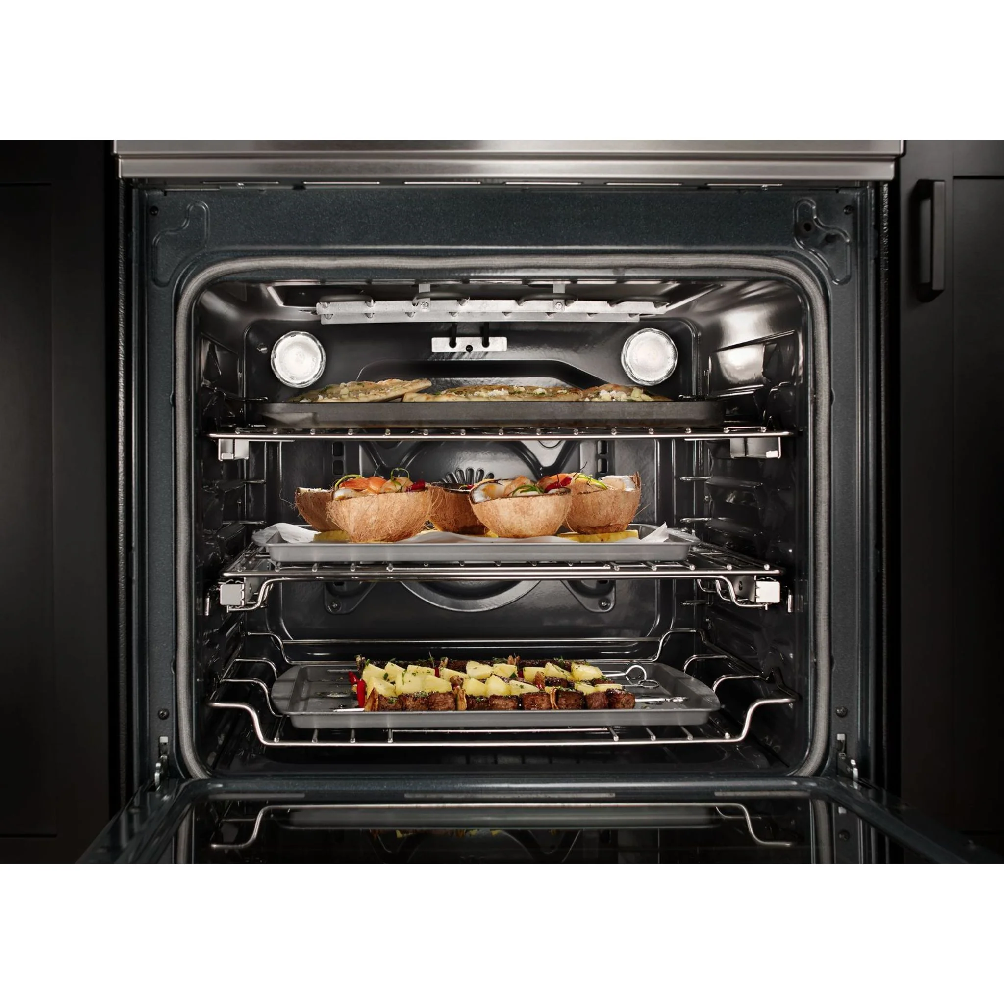 KitchenAid  30" 4-Element Induction Convection Front Control Range with Baking Drawer (KSIB900ESS) - Image 39