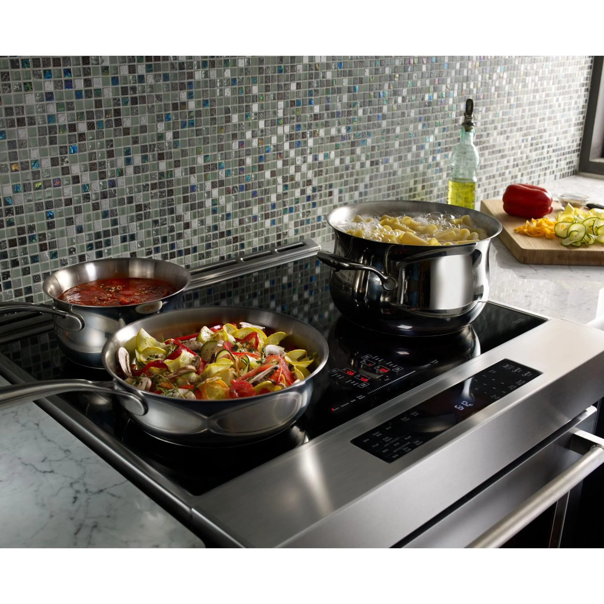 KitchenAid  30" 4-Element Induction Convection Front Control Range with Baking Drawer (KSIB900ESS) - Image 47
