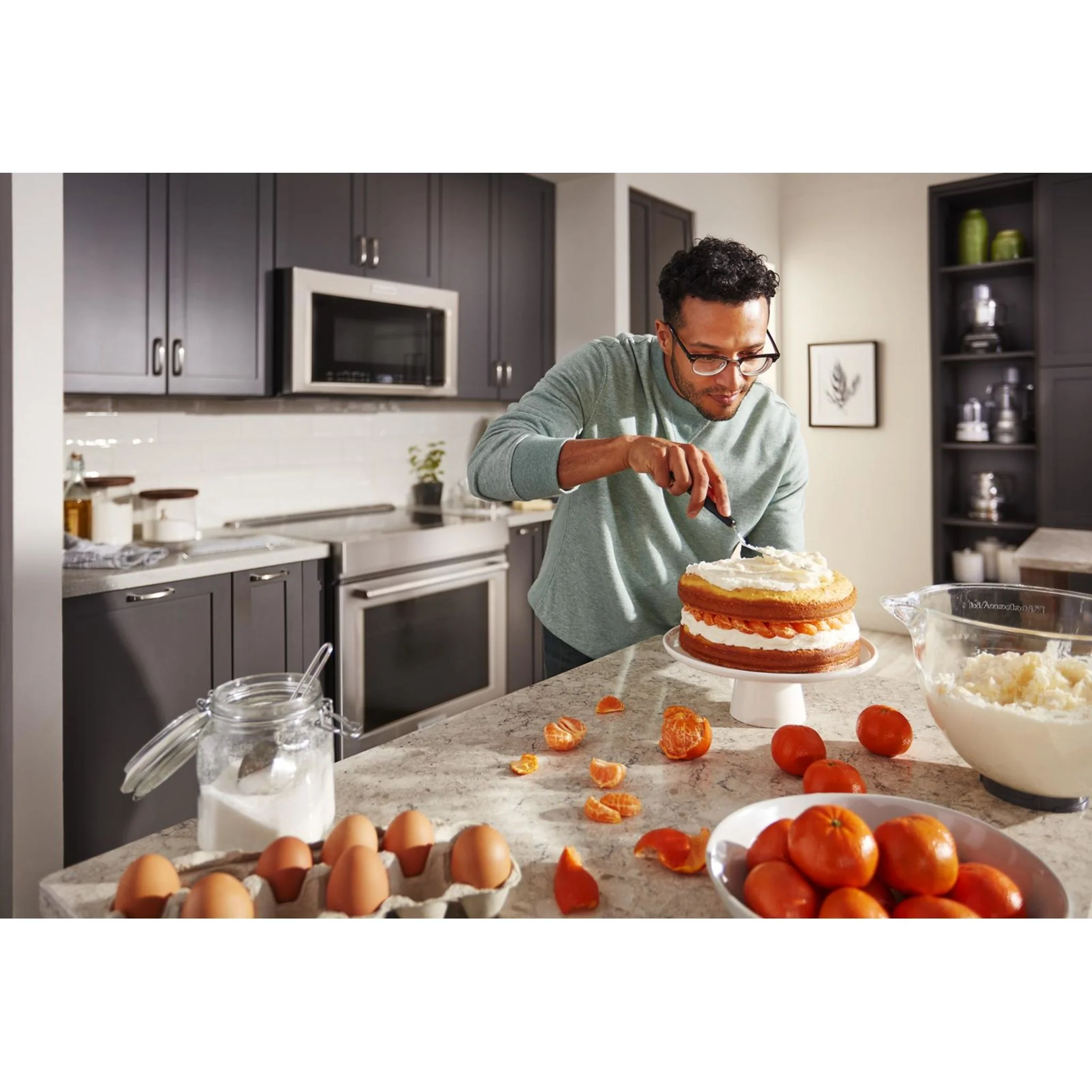 KitchenAid  30" 4-Element Induction Convection Front Control Range with Baking Drawer (KSIB900ESS) - Image 56
