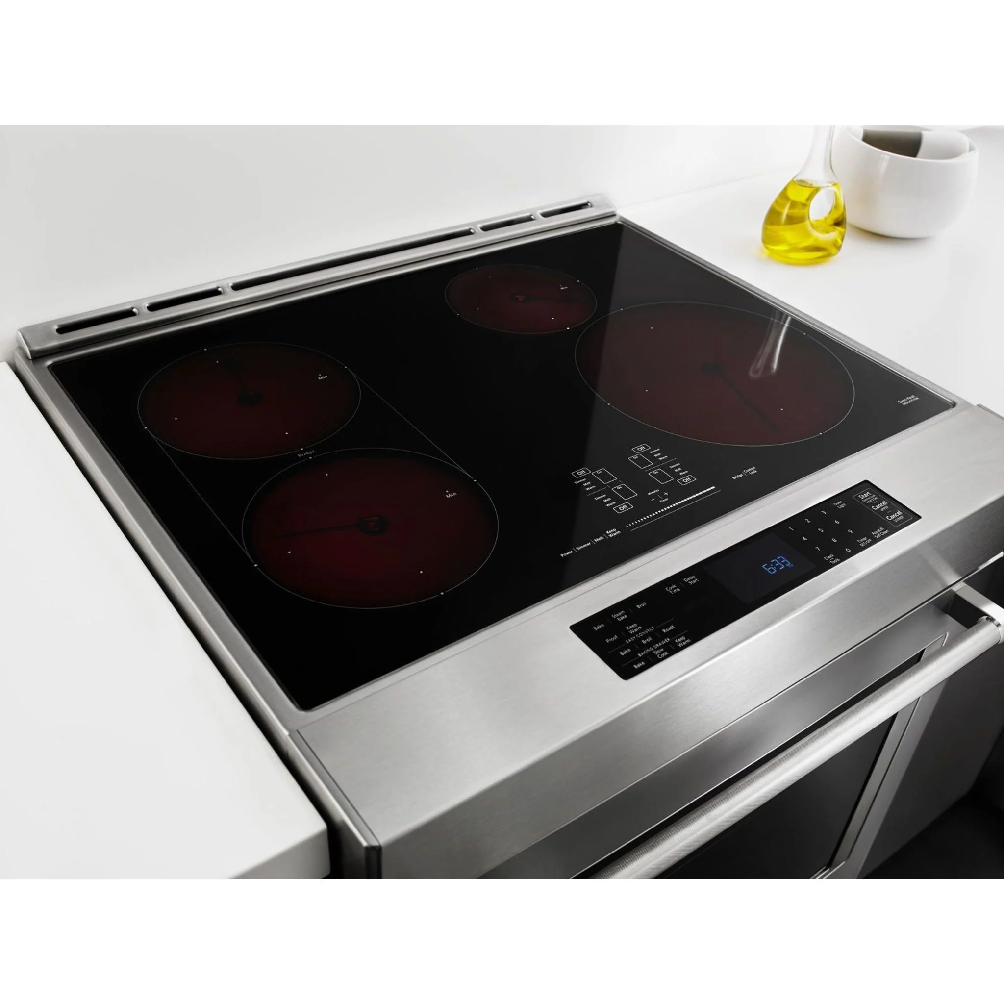 KitchenAid  30" 4-Element Induction Convection Front Control Range with Baking Drawer (KSIB900ESS) - Image 60