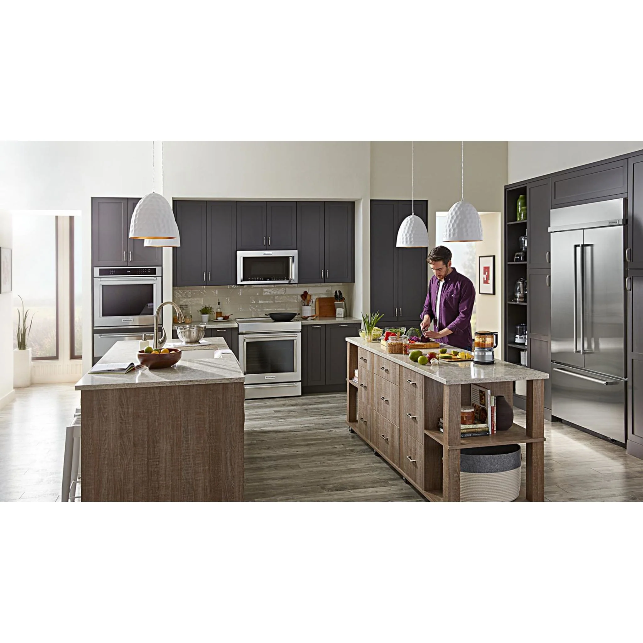 KitchenAid  30" 4-Element Induction Convection Front Control Range with Baking Drawer (KSIB900ESS) - Image 61