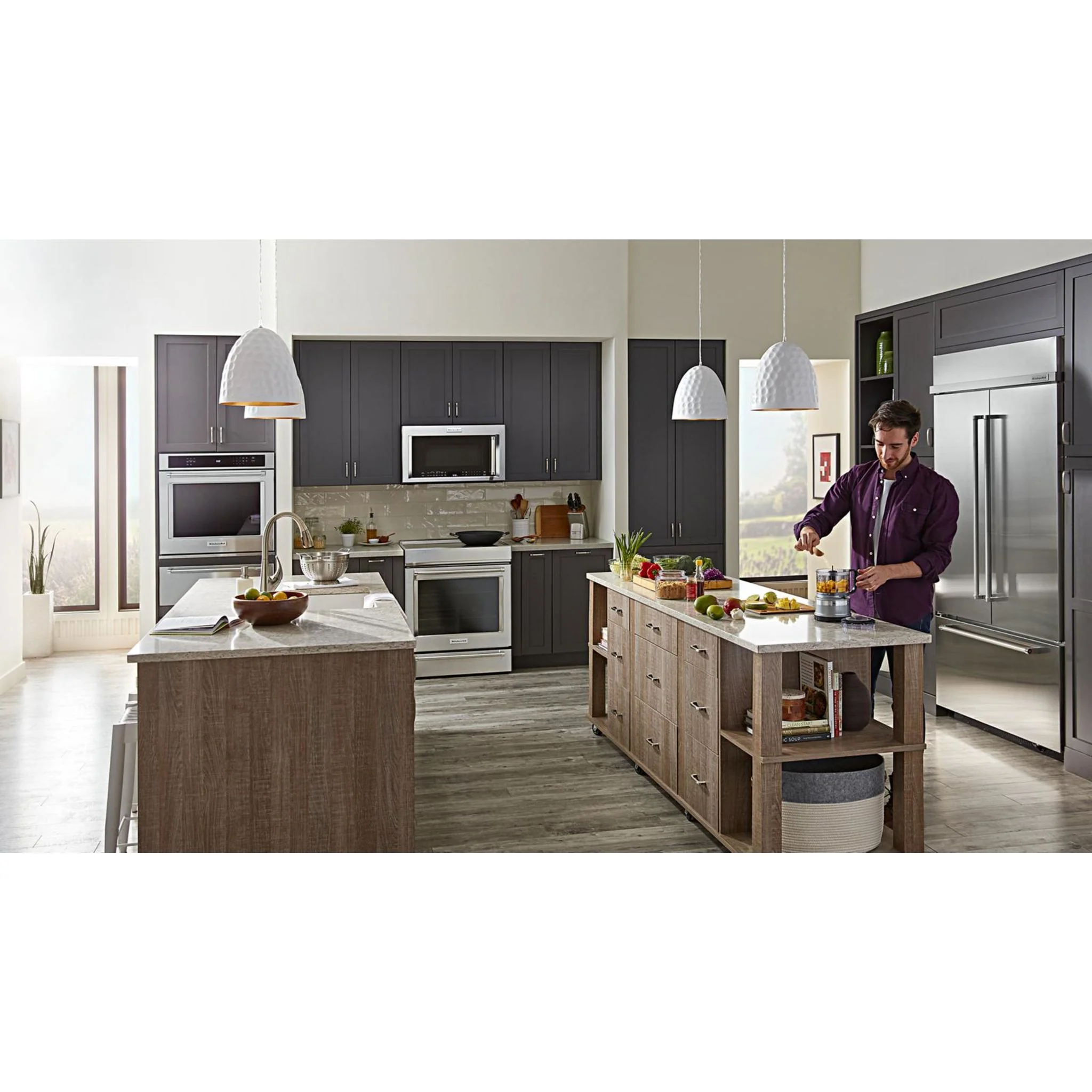 KitchenAid  30" 4-Element Induction Convection Front Control Range with Baking Drawer (KSIB900ESS) - Image 65