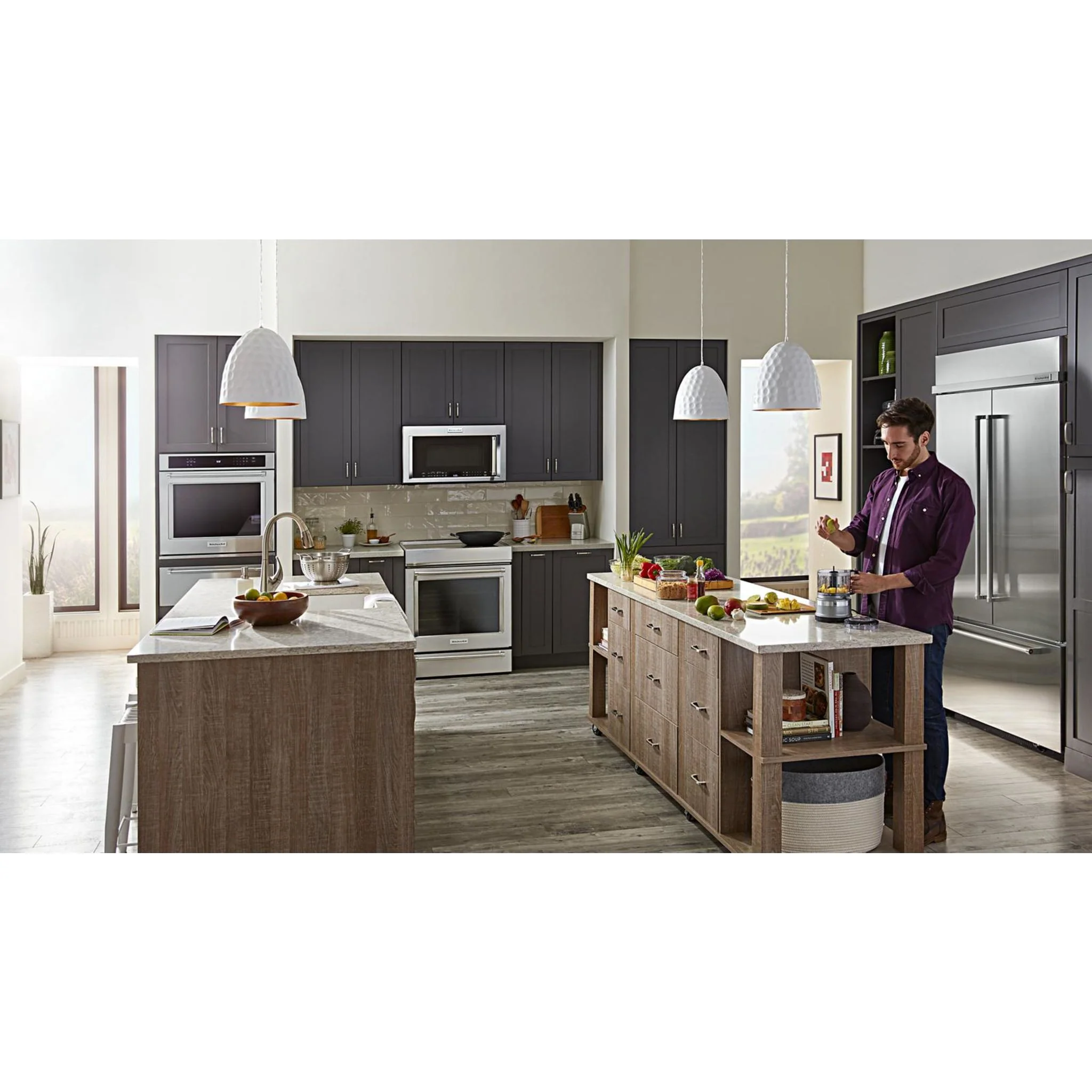KitchenAid  30" 4-Element Induction Convection Front Control Range with Baking Drawer (KSIB900ESS) - Image 66