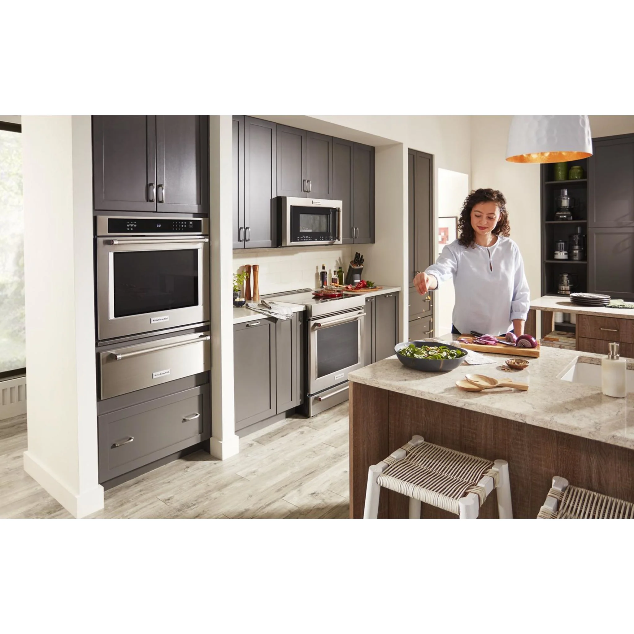 KitchenAid  30" 4-Element Induction Convection Front Control Range with Baking Drawer (KSIB900ESS) - Image 67