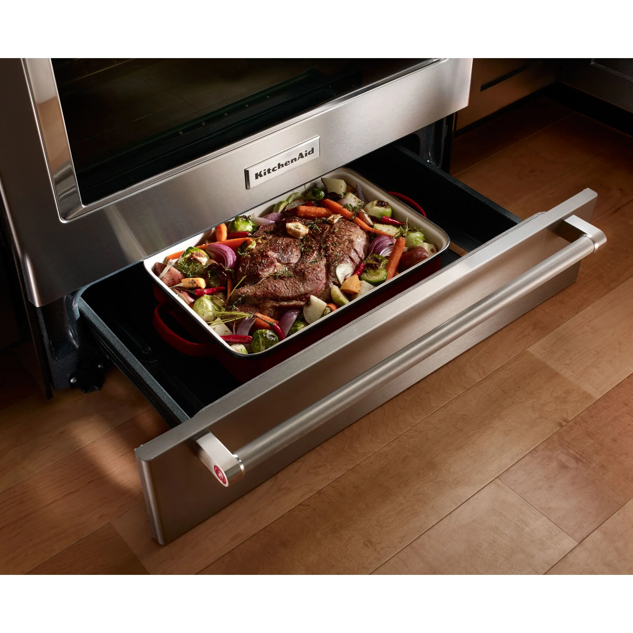 KitchenAid  30" 4-Element Induction Convection Front Control Range with Baking Drawer (KSIB900ESS) - Image 7