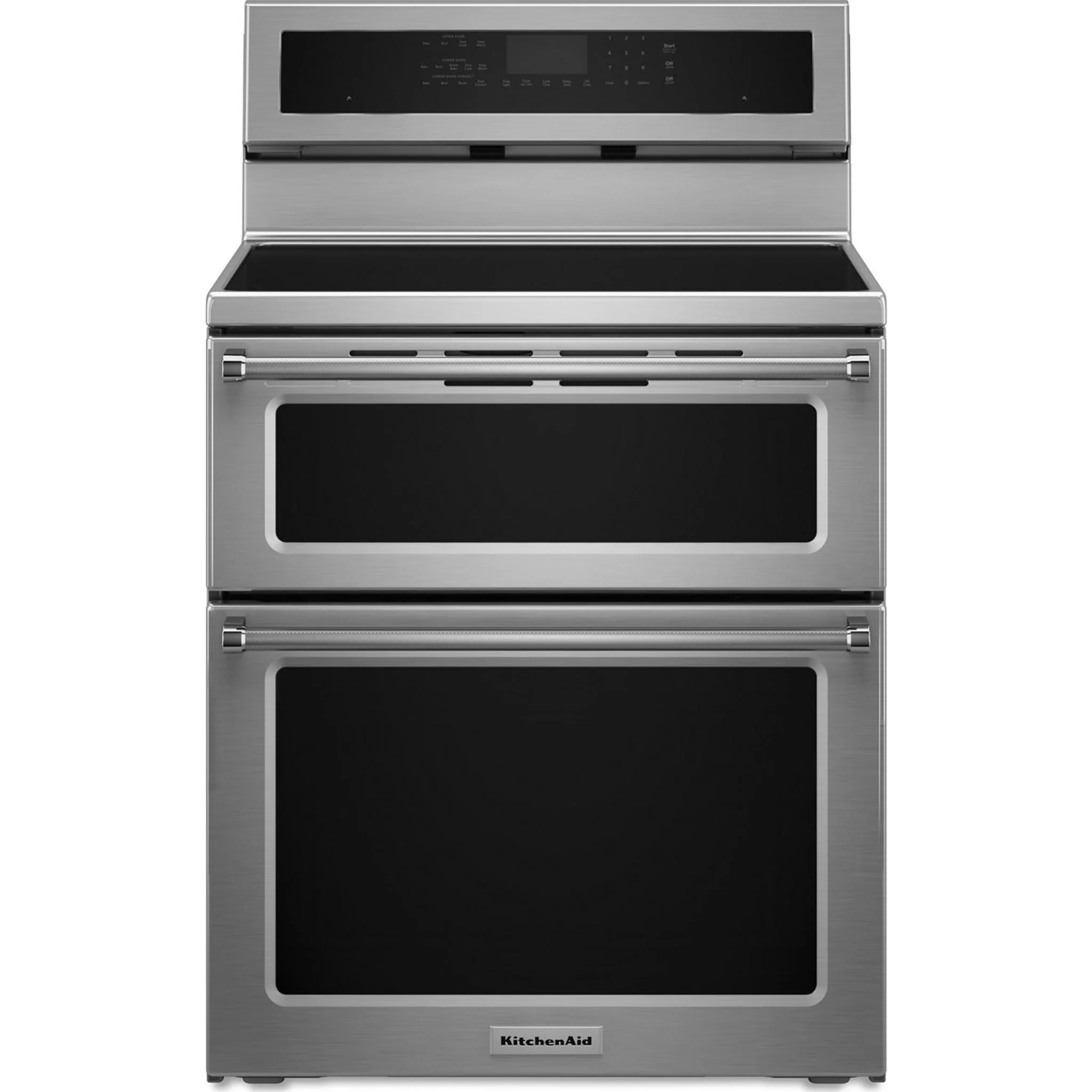 KitchenAid  30" 4 elements Induction Double Oven Convection Range (YKFID500ESS) - Image 2