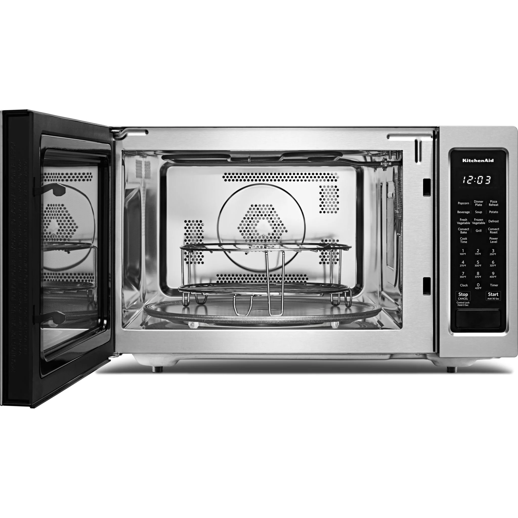 KitchenAid  21 3/4" Countertop Convection Microwave Oven - 1000 Watt (KMCC5015GSS) - Image 2