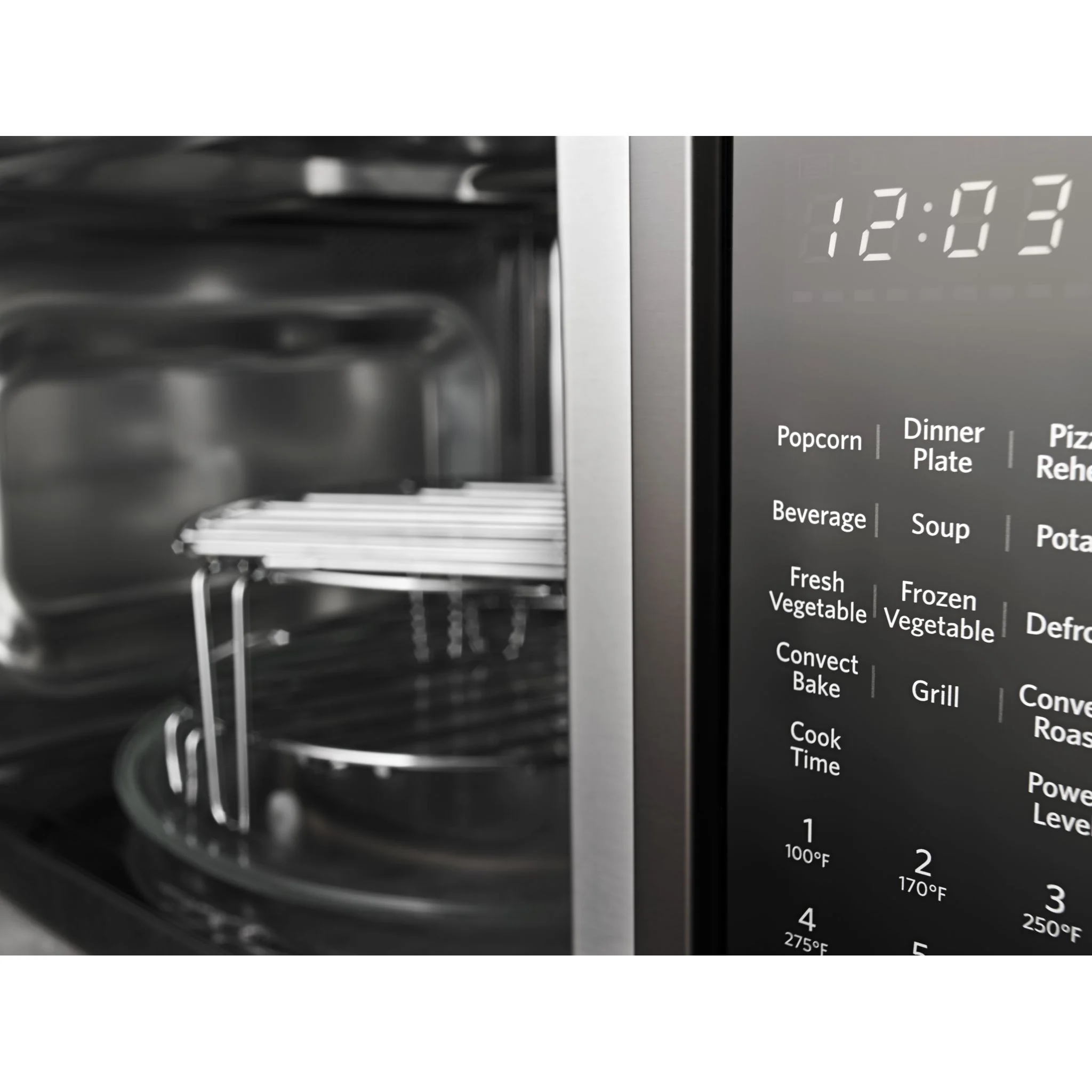 KitchenAid  21 3/4" Countertop Convection Microwave Oven with PrintShield Finish - 1000 Watt (KMCC5015GBS) - Image 3