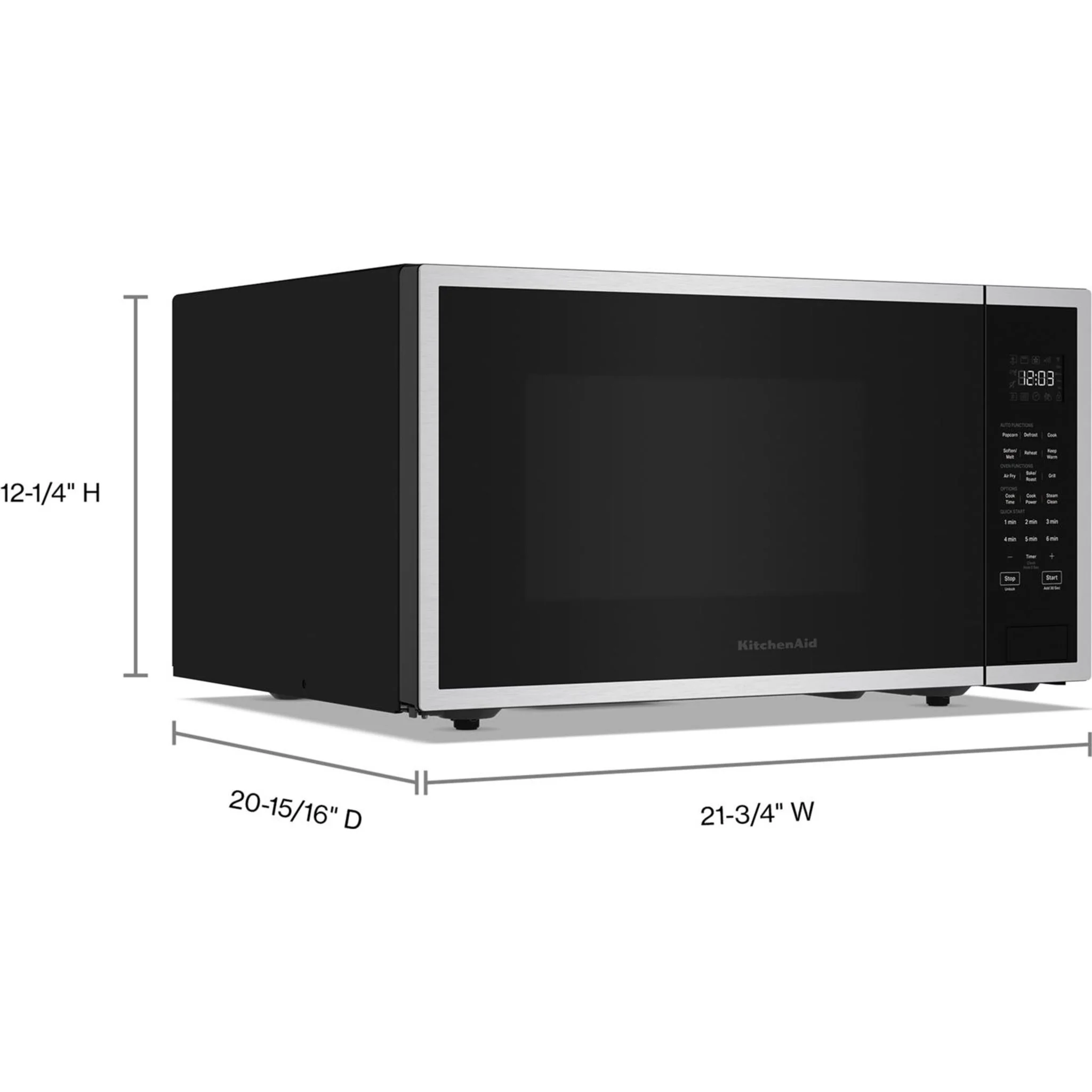 KitchenAid  Countertop Microwave with Air Fry Function - PrintShield Stainless (KMCS522RPS) - Image 3