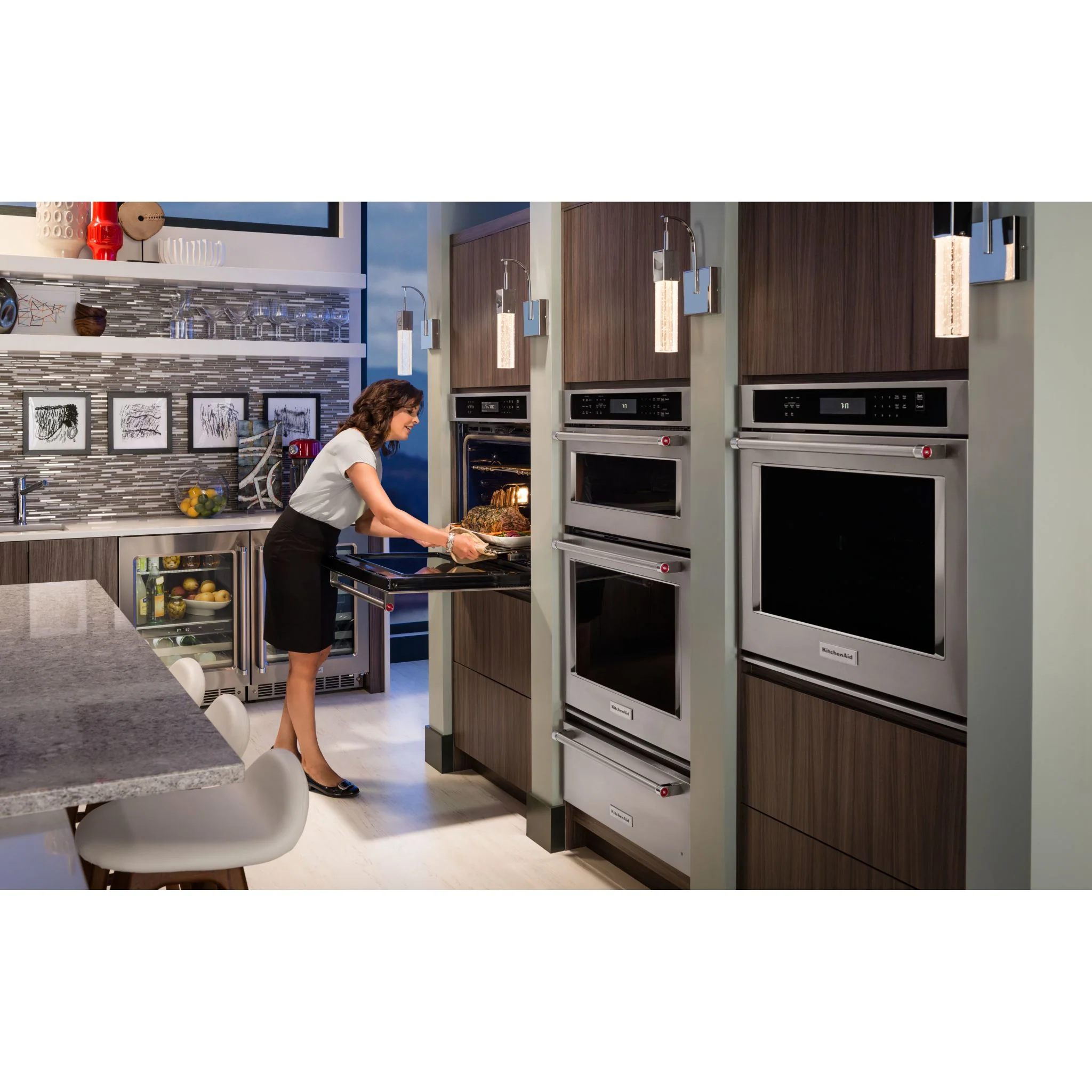 KitchenAid 30" Combination Wall Oven with Even-Heat True Convection (Lower Oven) (KOCE500ESS) - Image 17