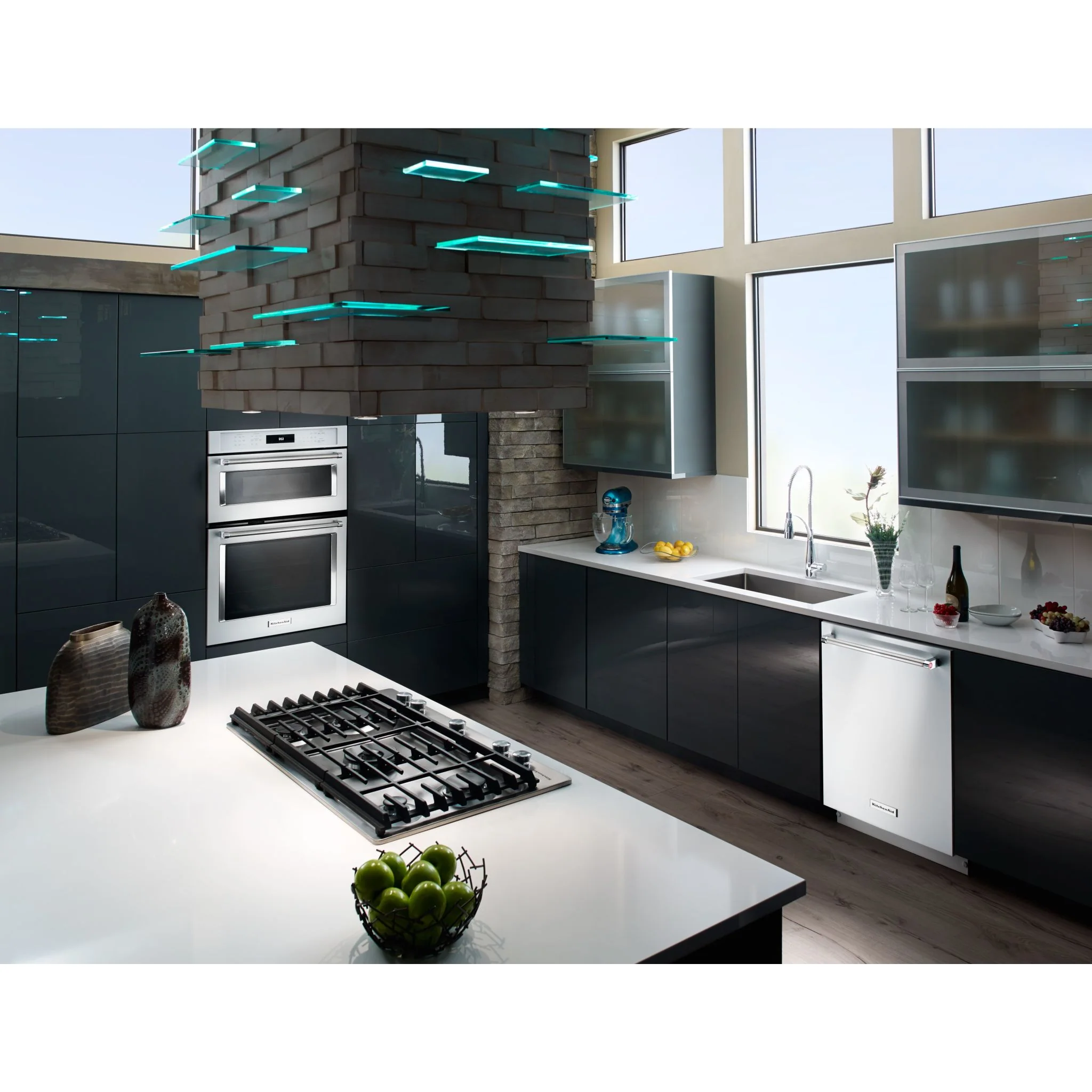 KitchenAid 30" Combination Wall Oven with Even-Heat True Convection (Lower Oven) (KOCE500EWH) - Image 2