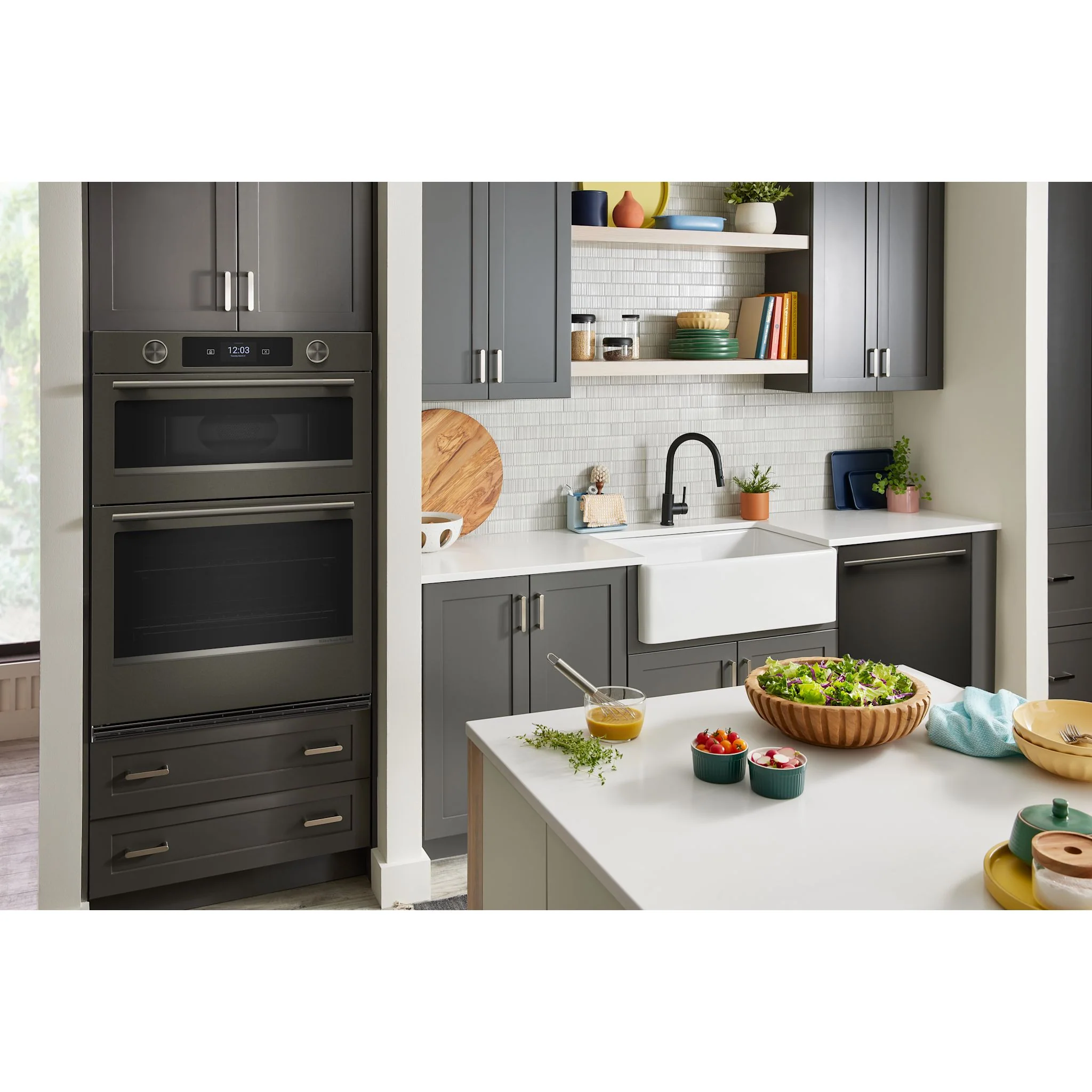 KitchenAid 30-inch Smart Electric Combo Wall Oven with Assisted Cooking Modes - Black Ore -Black Ore (KOEC730SBE) - Image 5