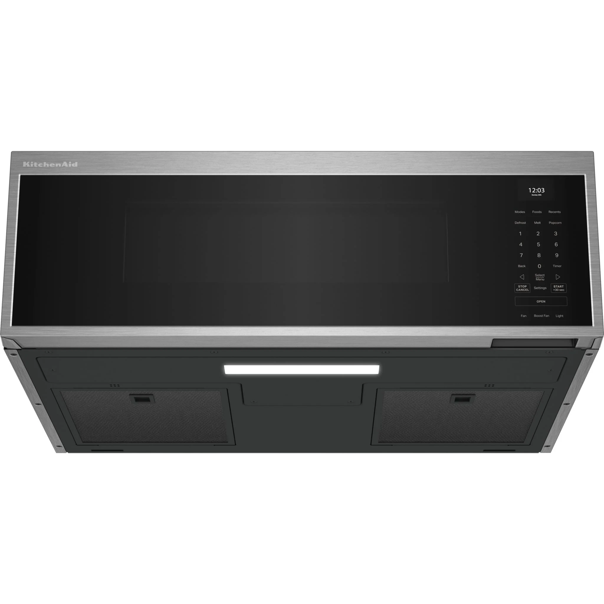 KitchenAid Smart Low Profile Microwave Hood Combination with Dual Fan Ventilation -Fingerprint Resistant Stainless Steel (YKMML550RPS) - Image 4