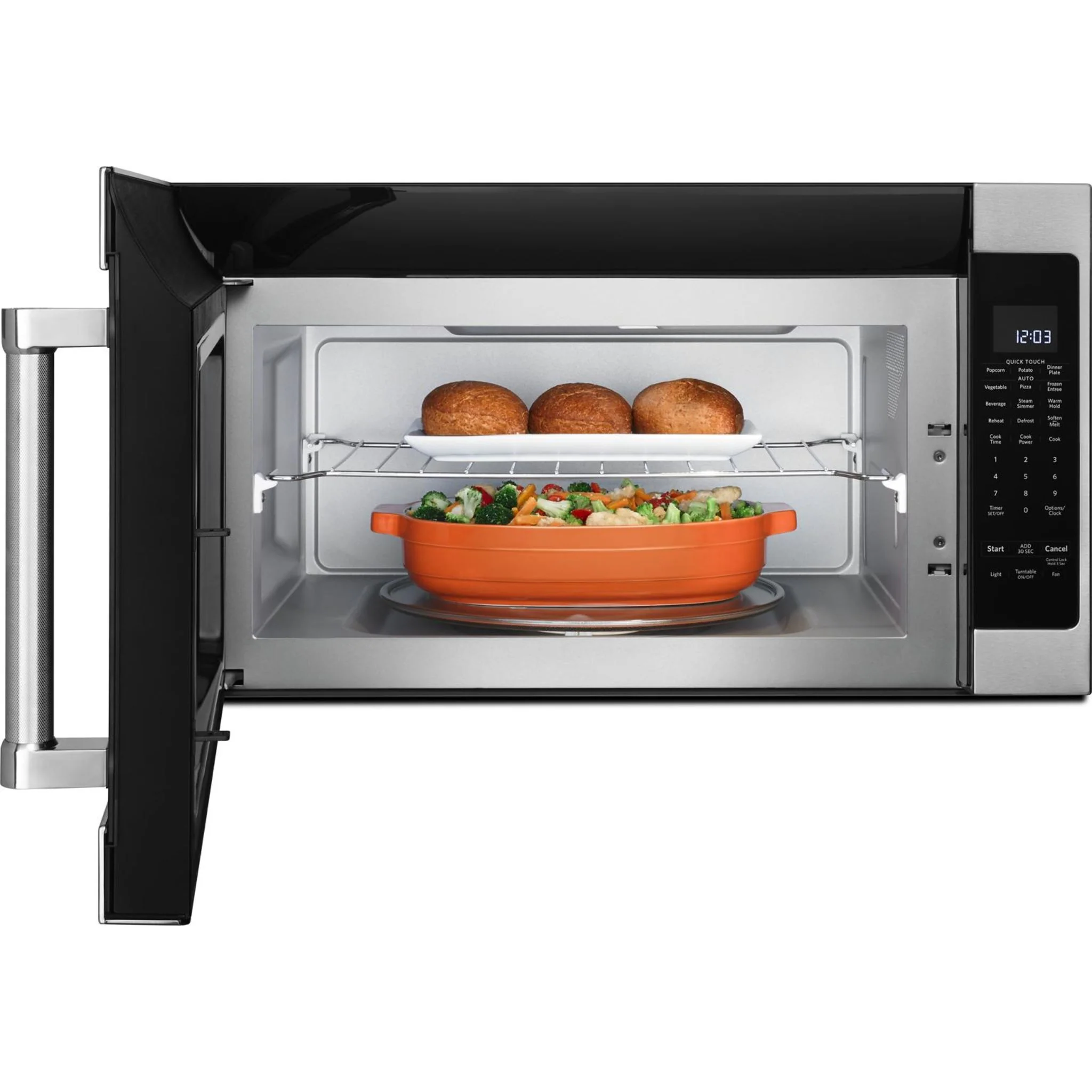 KitchenAid  30" 900-Watt Microwave Hood Combination with Convection Cooking (YKMHC319KPS) - Image 3