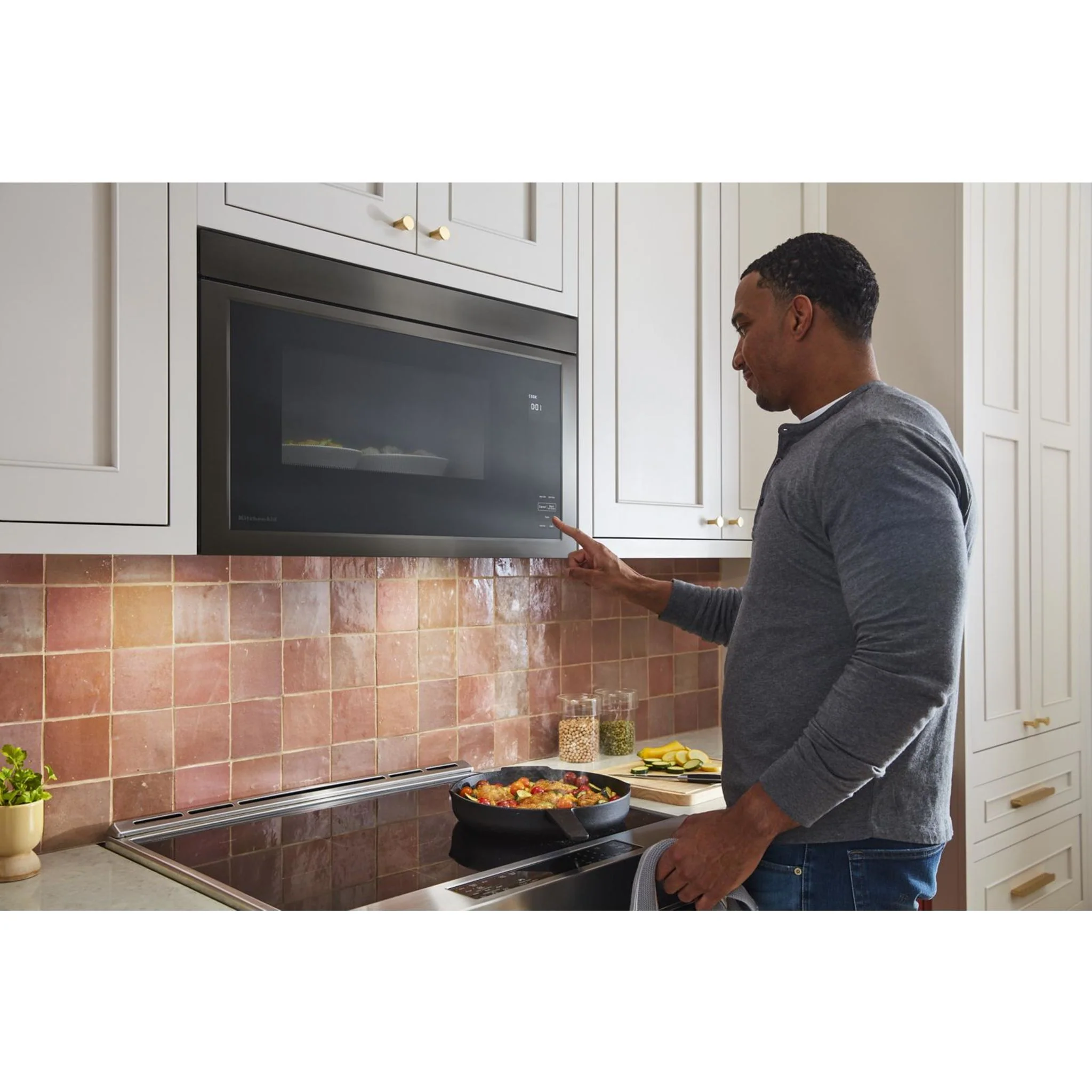KitchenAid Over-The-Range Microwave with Flush Built-In Design - Black Stainless (YKMMF330PBS) - Image 15