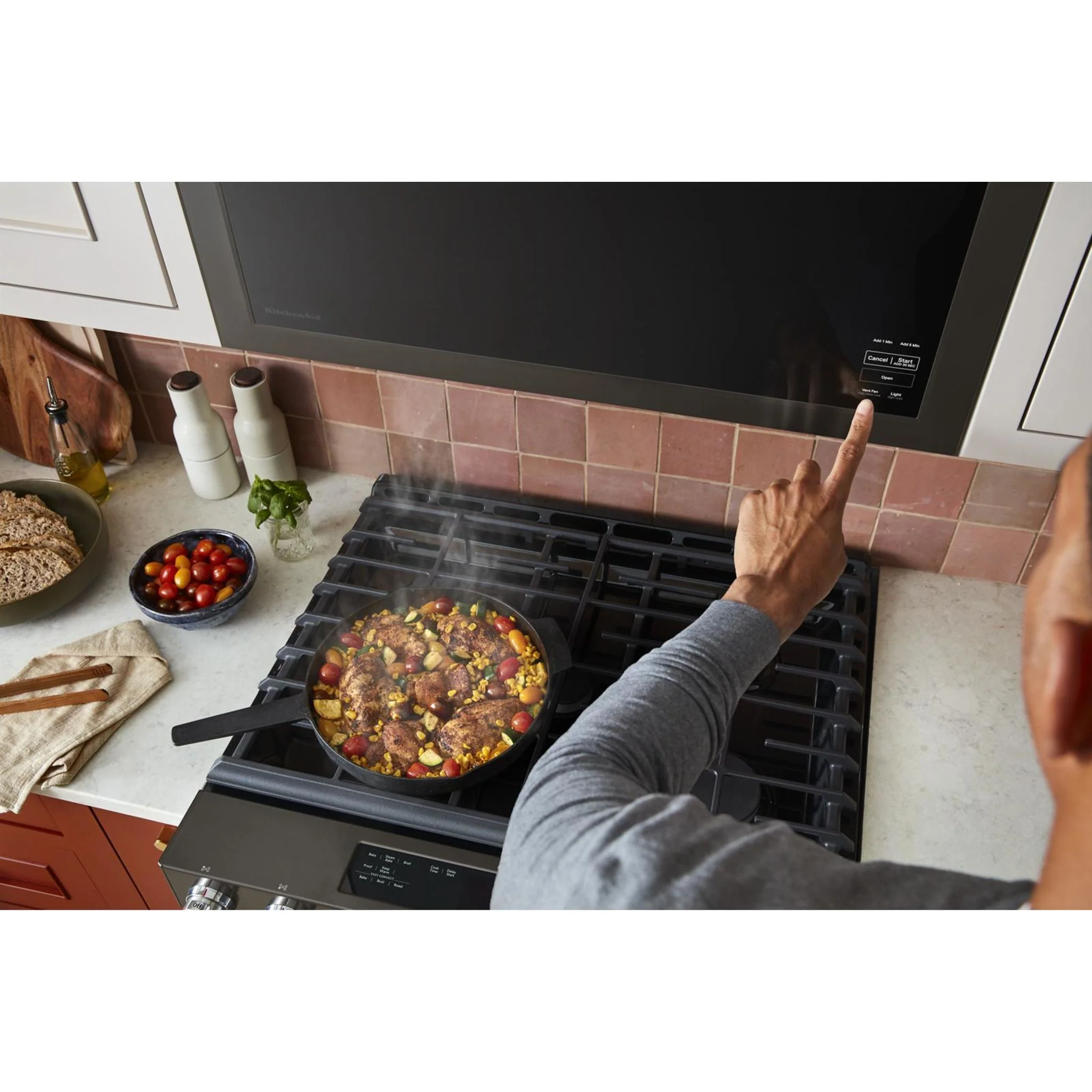 KitchenAid Over-The-Range Microwave with Flush Built-In Design - Black Stainless (YKMMF330PBS) - Image 22