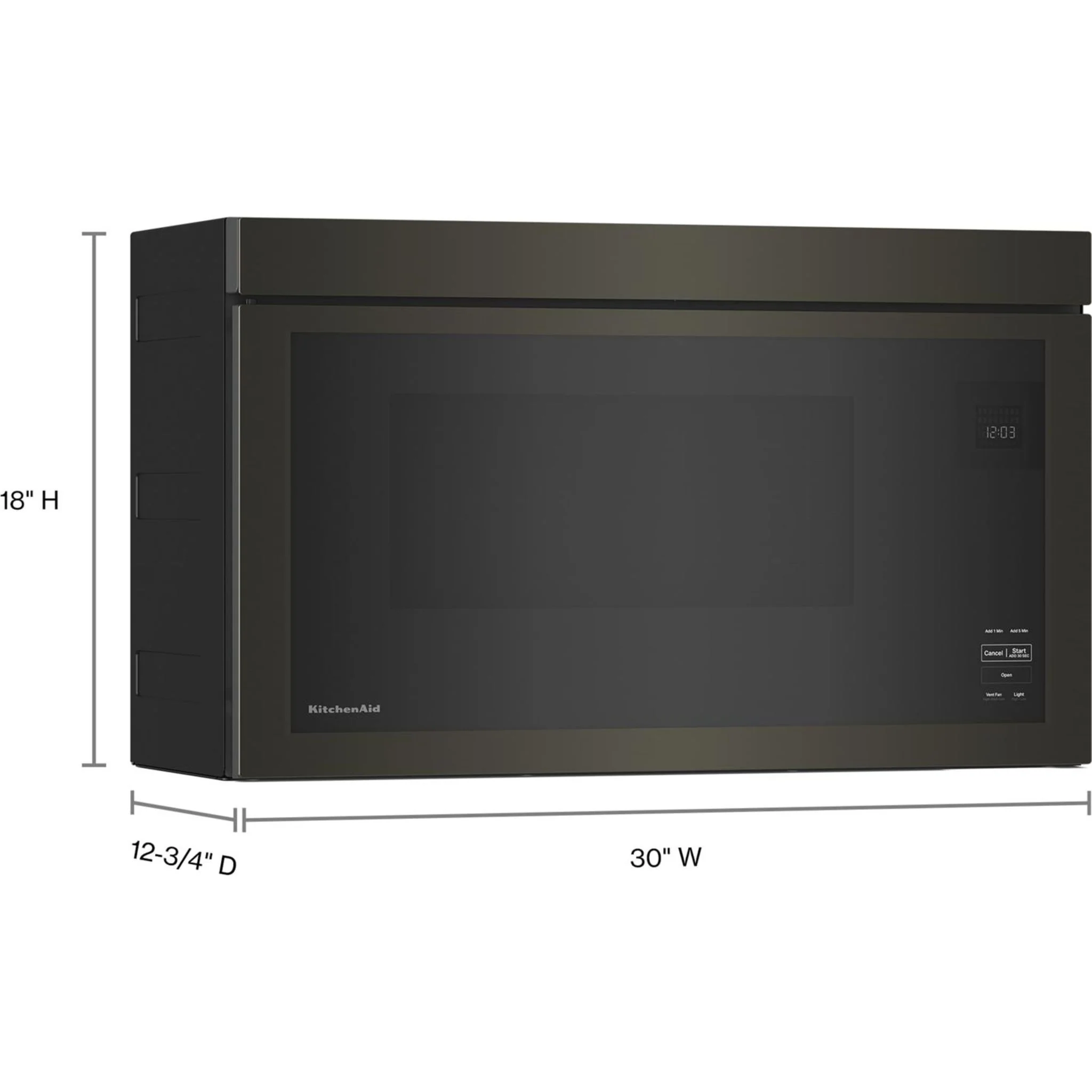 KitchenAid Over-The-Range Microwave with Flush Built-In Design - Black Stainless (YKMMF330PBS) - Image 23