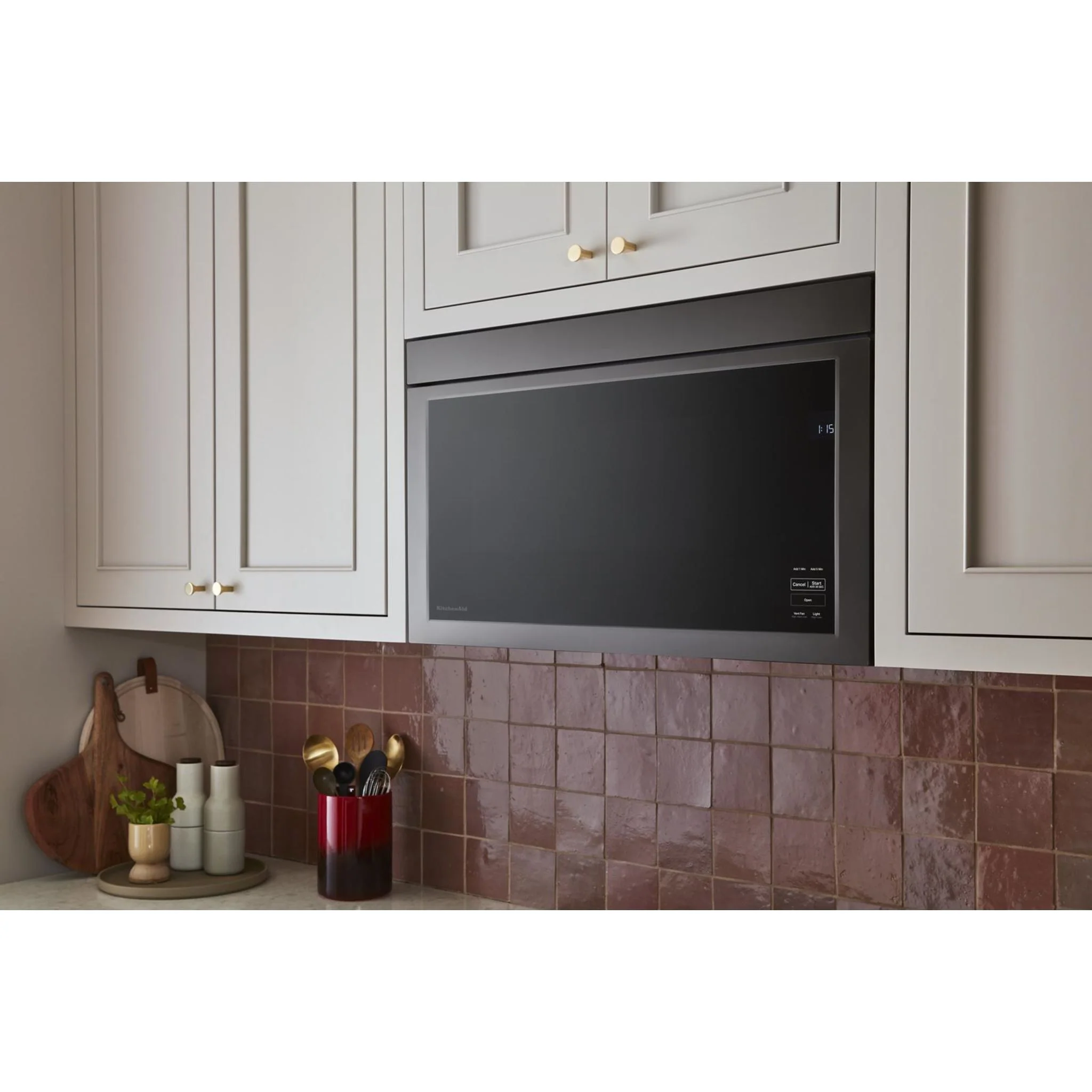 KitchenAid Over-The-Range Microwave with Flush Built-In Design - Black Stainless (YKMMF330PBS) - Image 4